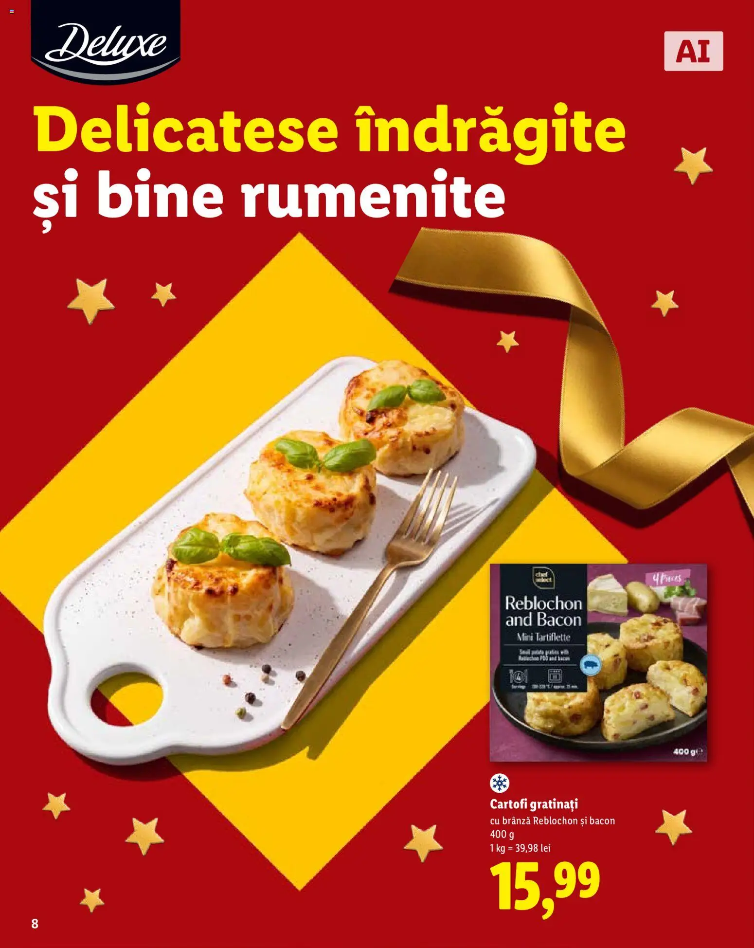 Catalog LIDL 19 Octombrie - 30 Decembrie 2026 | Pagina 8 | Produse: Bacon, Brânză, Cartofi, Deluxe
