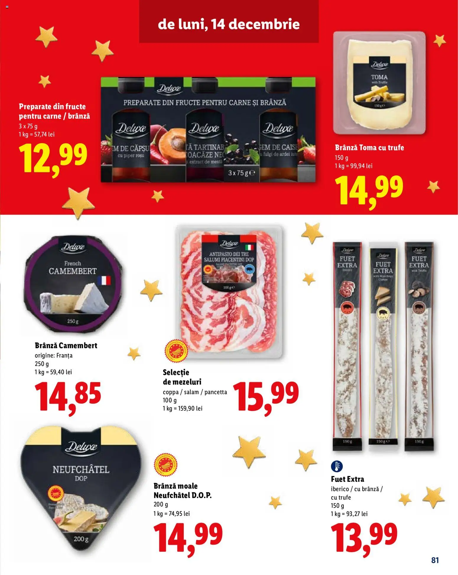 Catalog LIDL 19 Octombrie - 30 Decembrie 2026 | Pagina 81 | Produse: Brânză, Salam, Fulgi, Fructe
