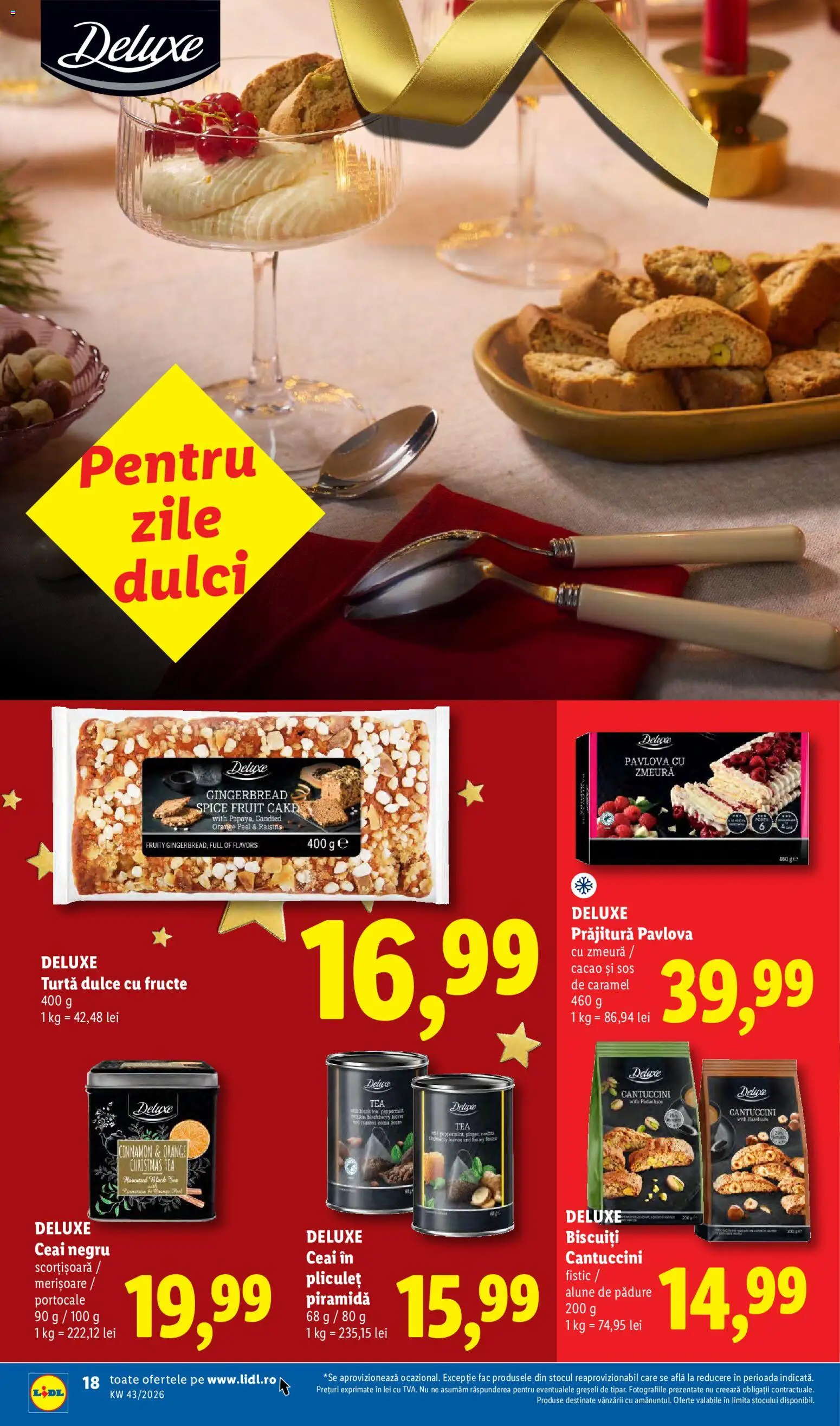 Catalog LIDL 19 - 24 Octombrie 2026 | Pagina 18 | Produse: Zmeură, Biscuiți, Sos, Deluxe