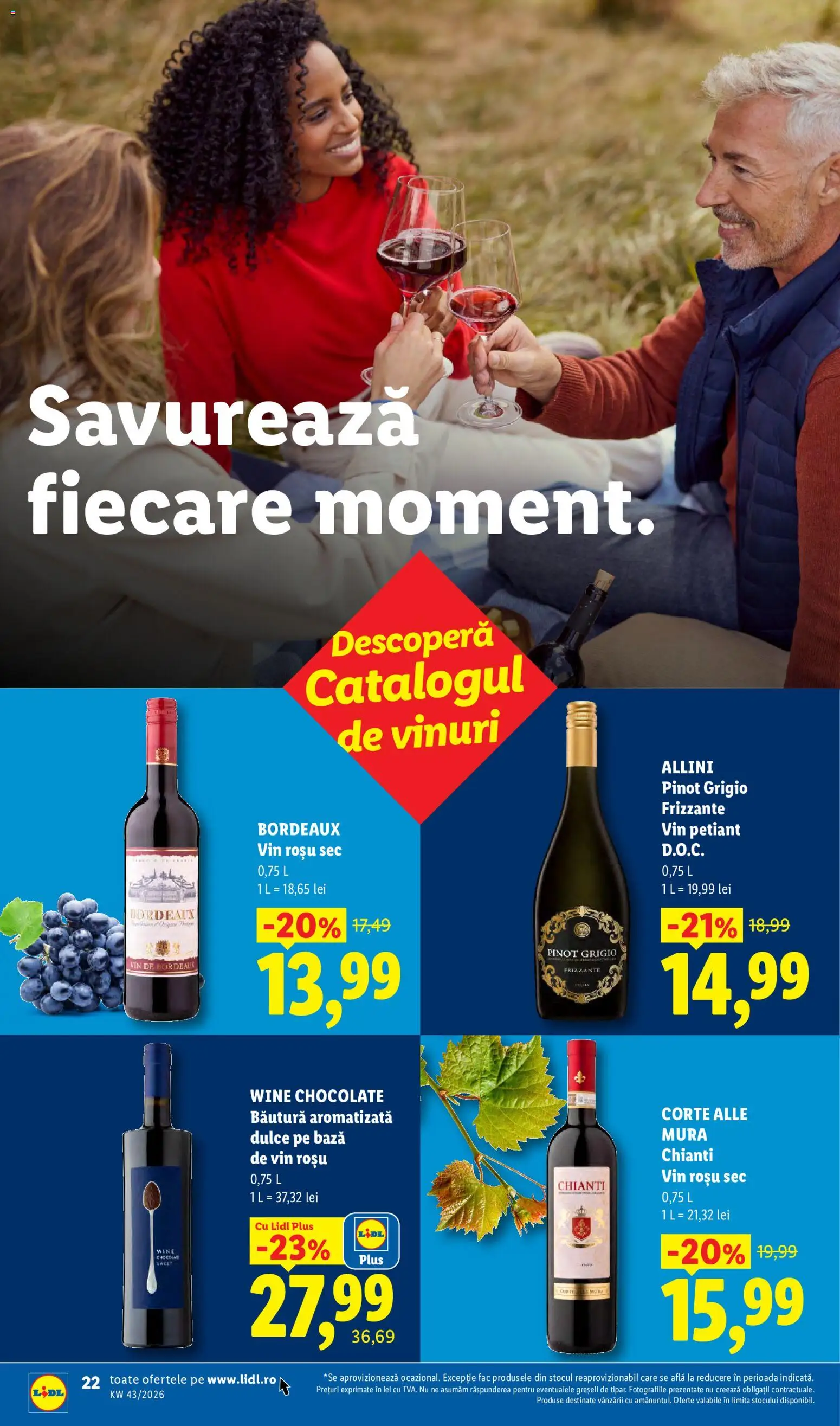 Catalog LIDL 19 - 24 Octombrie 2026 | Pagina 22 | Produse: Vin rosu, Vin, Plus