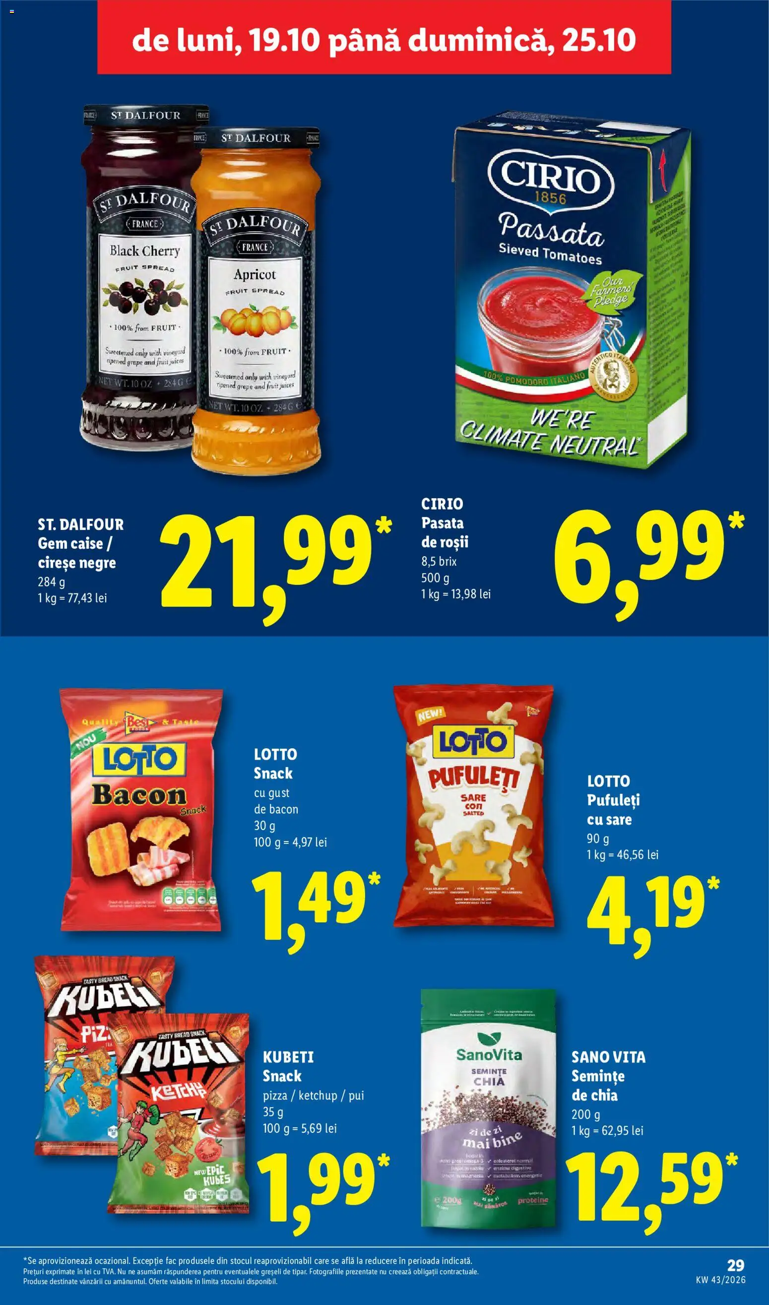 Catalog LIDL 19 - 24 Octombrie 2026 | Pagina 29 | Produse: Cirio, Roșii, Caise, Sare