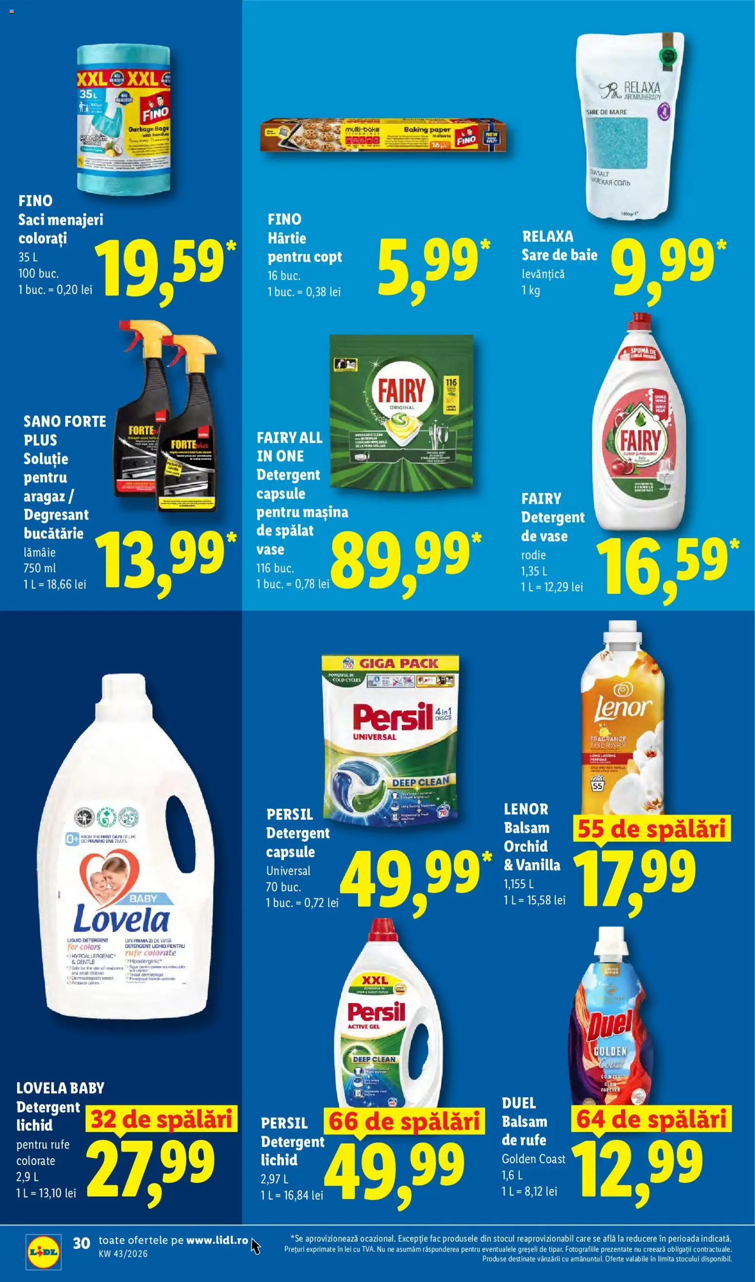 Catalog LIDL 19 - 24 Octombrie 2026 | Pagina 30 | Produse: Detergent Capsule, Vase, Saci menajeri, Balsam
