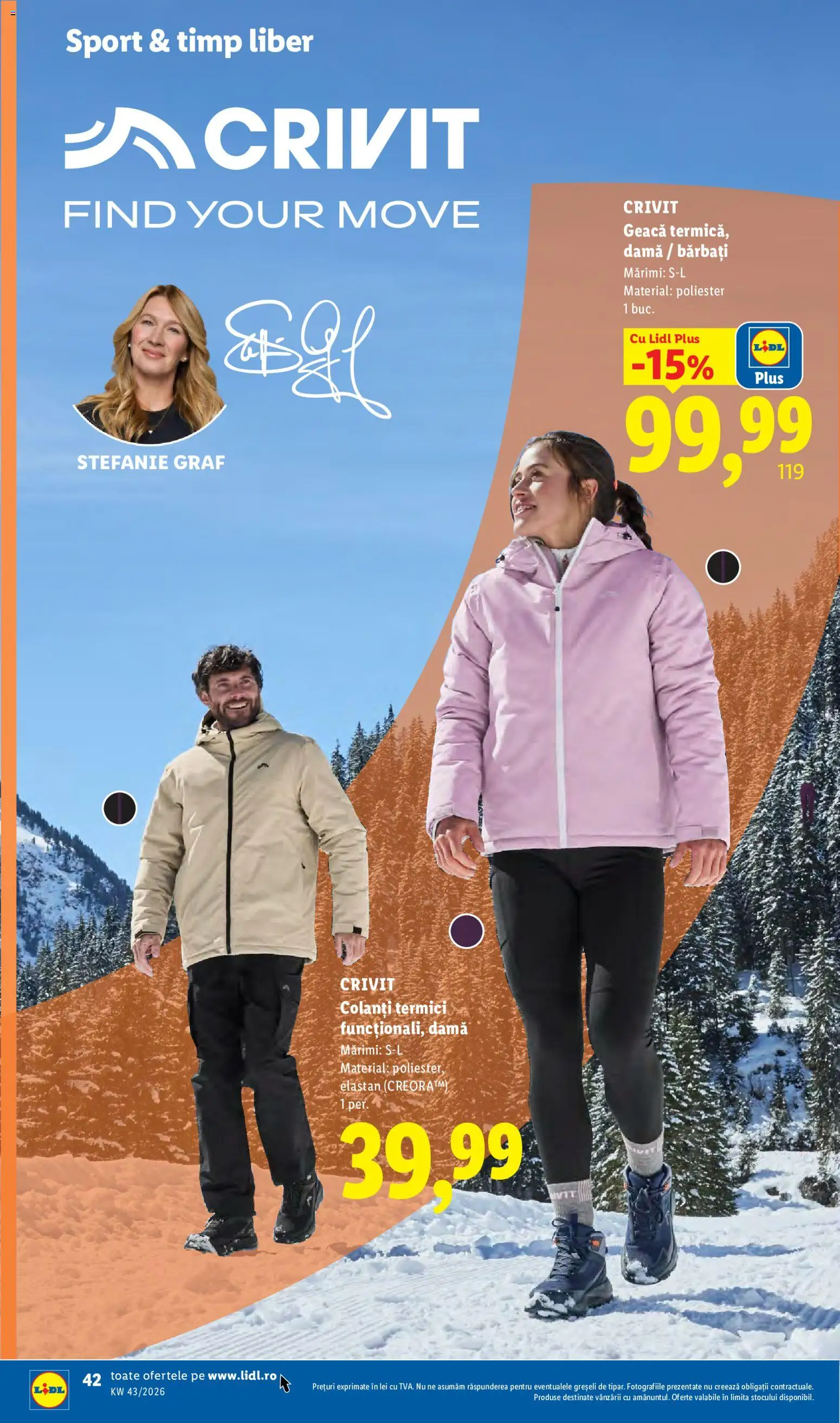 Catalog LIDL 19 - 24 Octombrie 2026 | Pagina 42 | Produse: Sport, Geacă, Colanți, Plus
