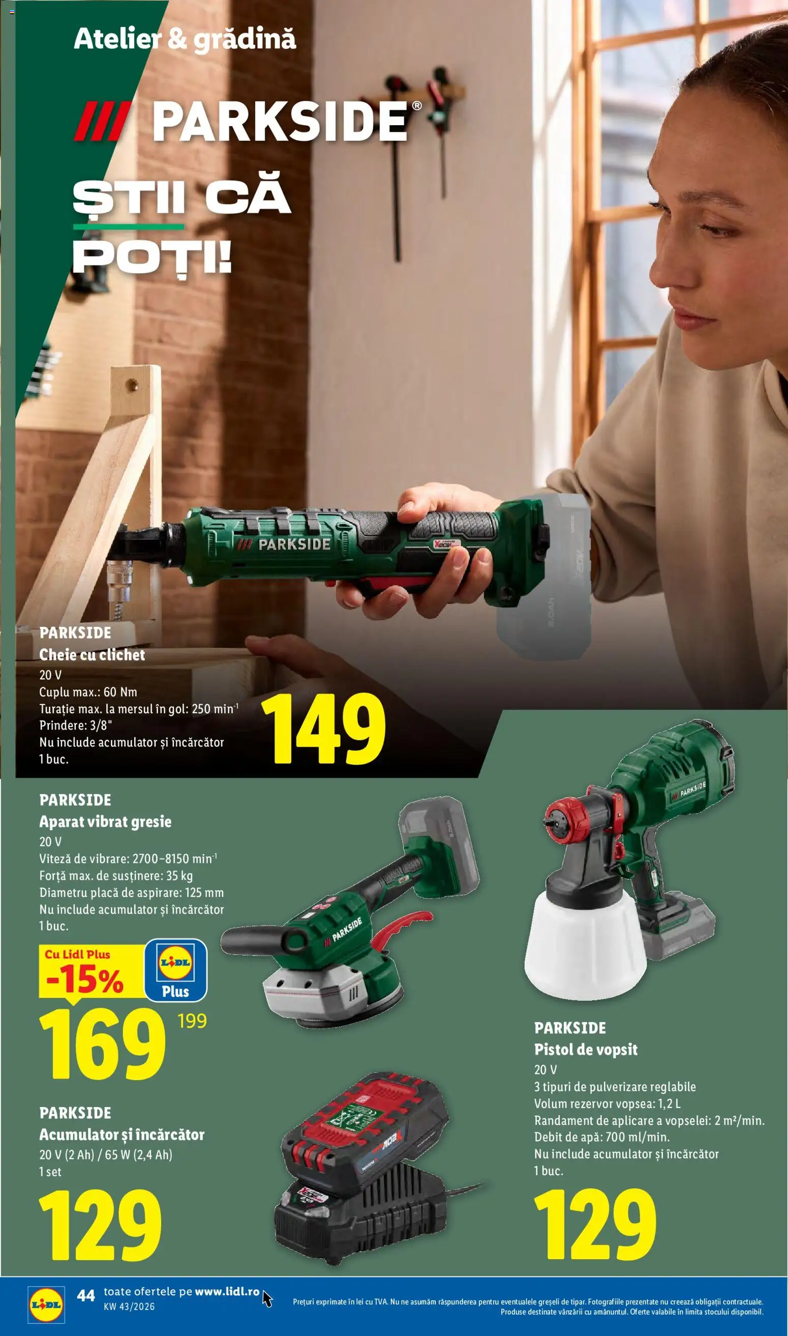 Catalog LIDL 19 - 24 Octombrie 2026 | Pagina 44 | Produse: Cheie cu Clichet, Cheie, Parkside, Apă