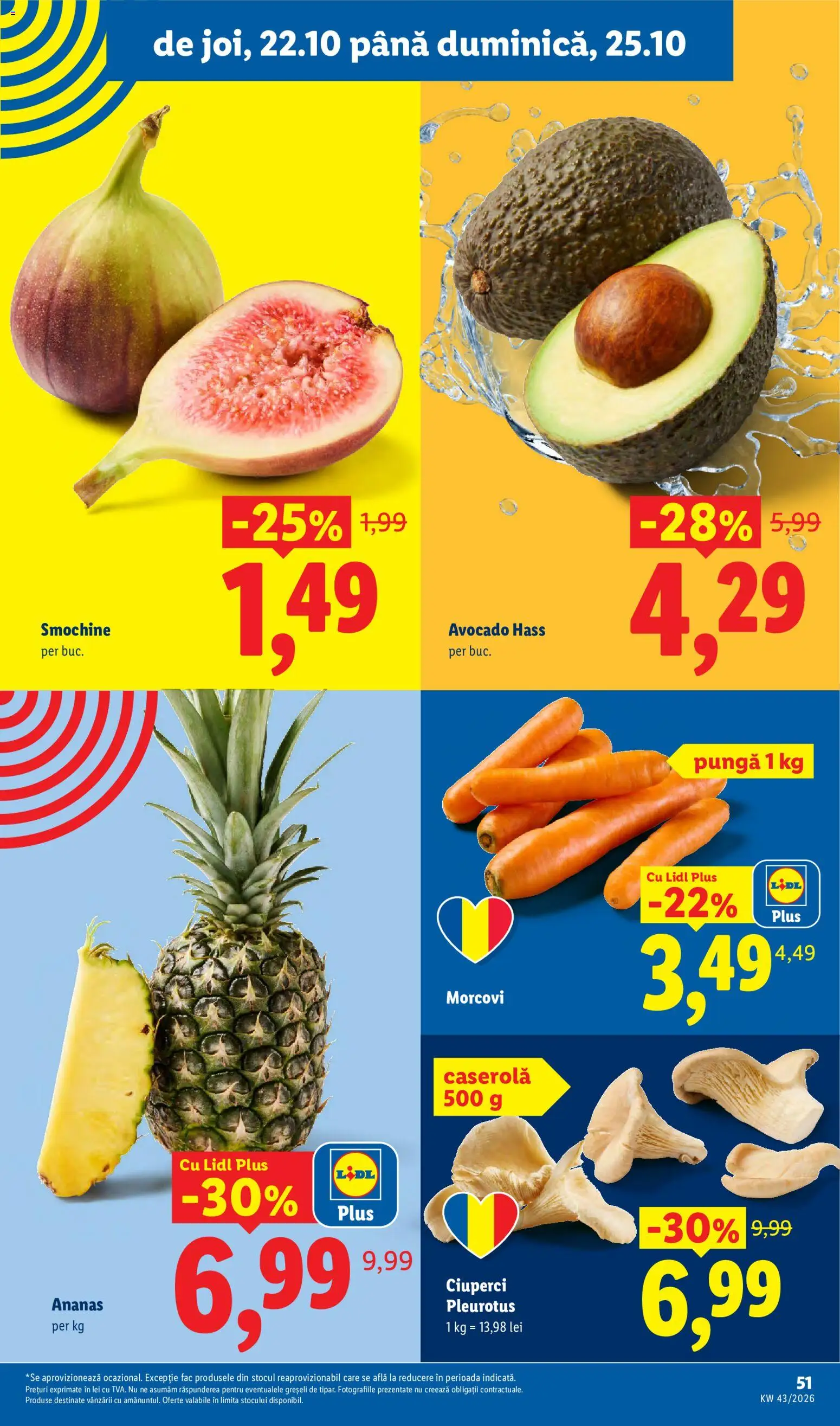 Catalog LIDL 19 - 24 Octombrie 2026 | Pagina 51 | Produse: Caserola, Ciuperci, Ananas, Morcovi