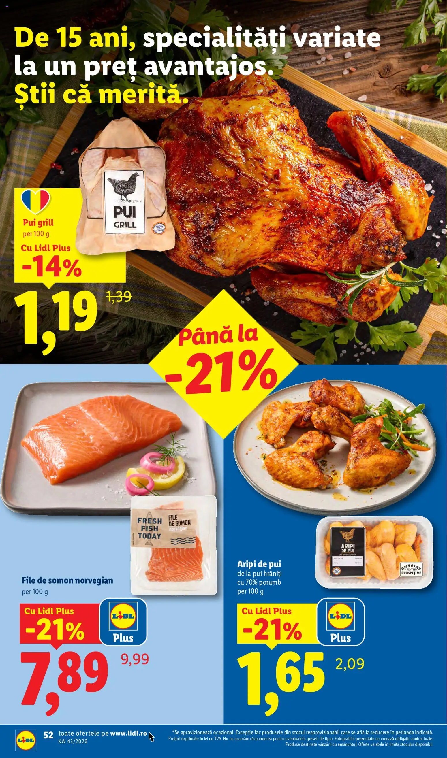 Catalog LIDL 19 - 24 Octombrie 2026 | Pagina 52 | Produse: Pui, Somon, Porumb, Plus