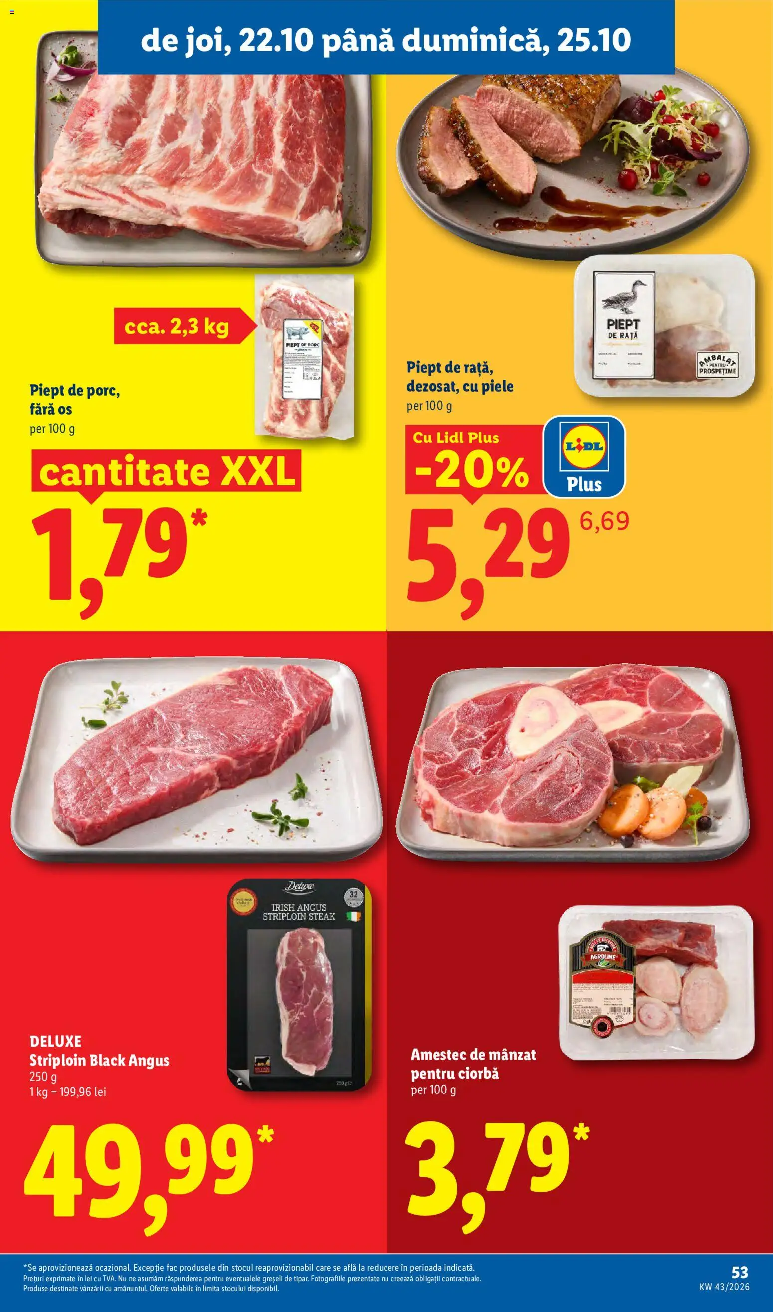 Catalog LIDL 19 - 24 Octombrie 2026 | Pagina 53 | Produse: Ciorba, Piept de Porc, Amestec, Black