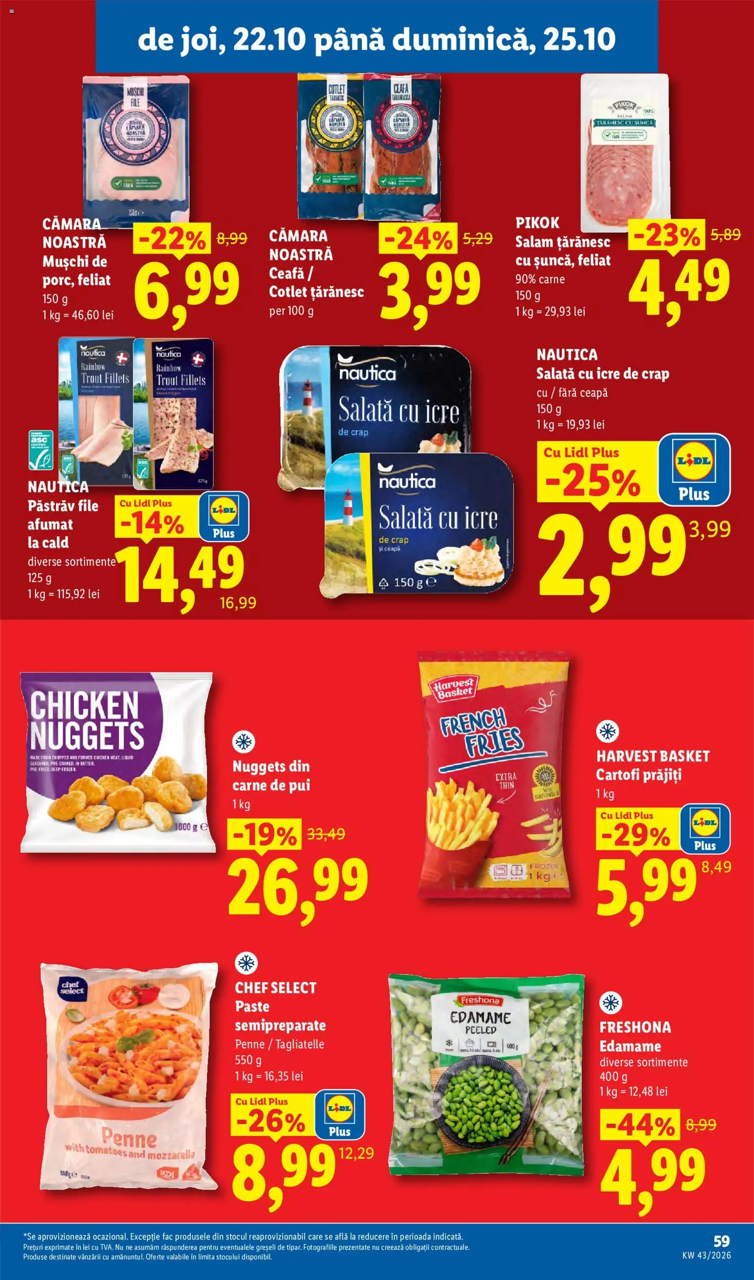 Catalog LIDL 19 - 24 Octombrie 2026 | Pagina 59 | Produse: Pui, Salam, Șuncă, Ceapă