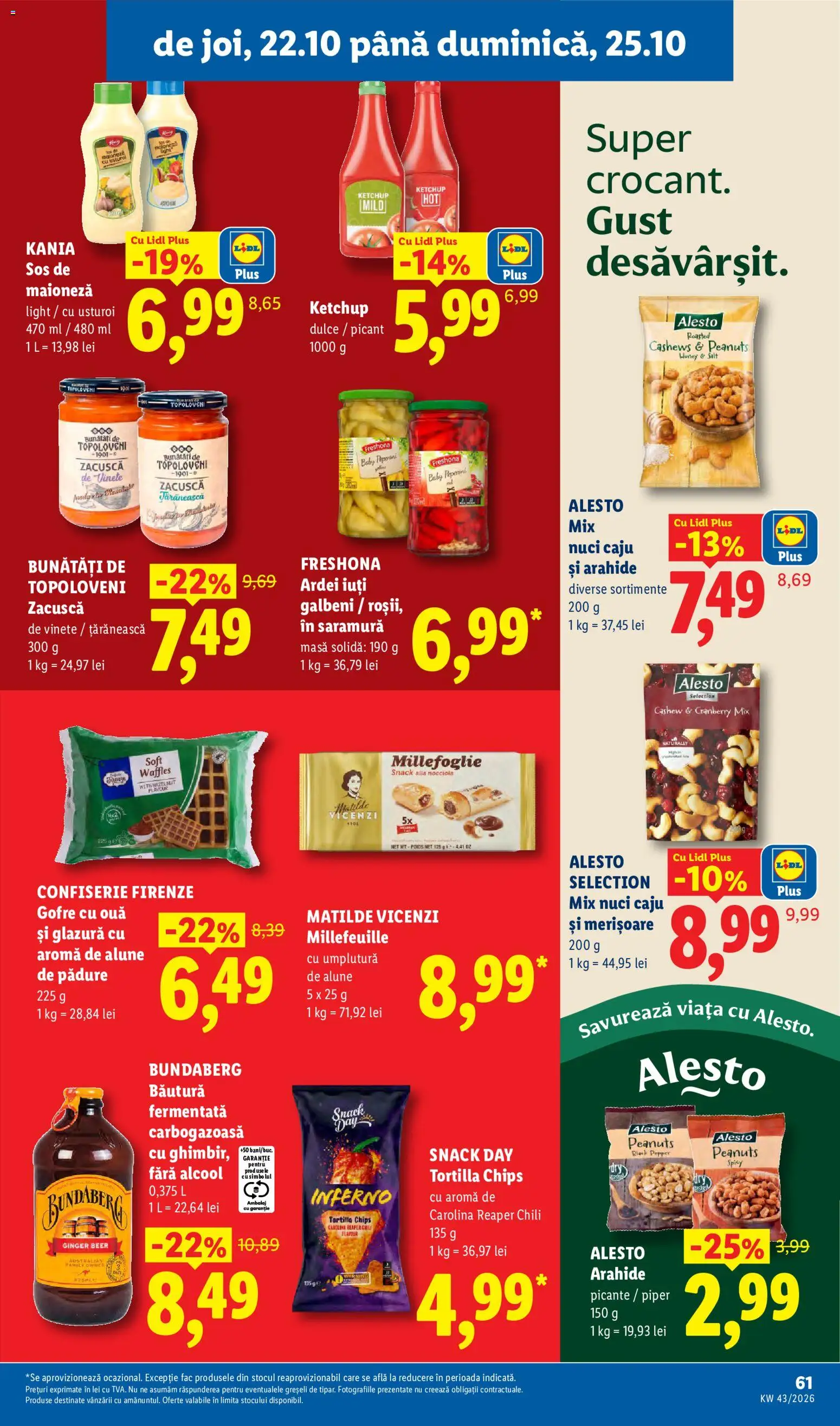 Catalog LIDL 19 - 24 Octombrie 2026 | Pagina 61 | Produse: Arahide, Caju, Plus, Usturoi