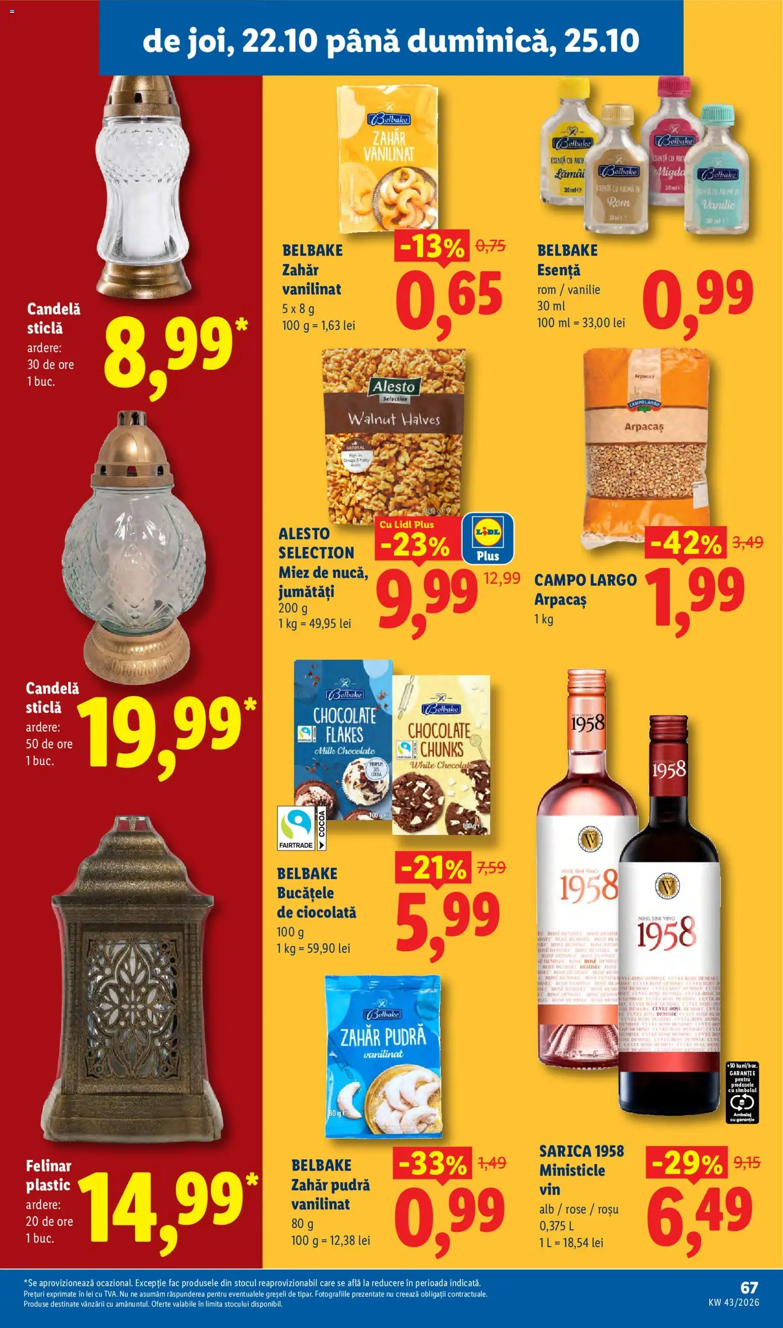 Catalog LIDL 19 - 24 Octombrie 2026 | Pagina 67 | Produse: Zahar pudra, Alesto selection, Rom, Plus