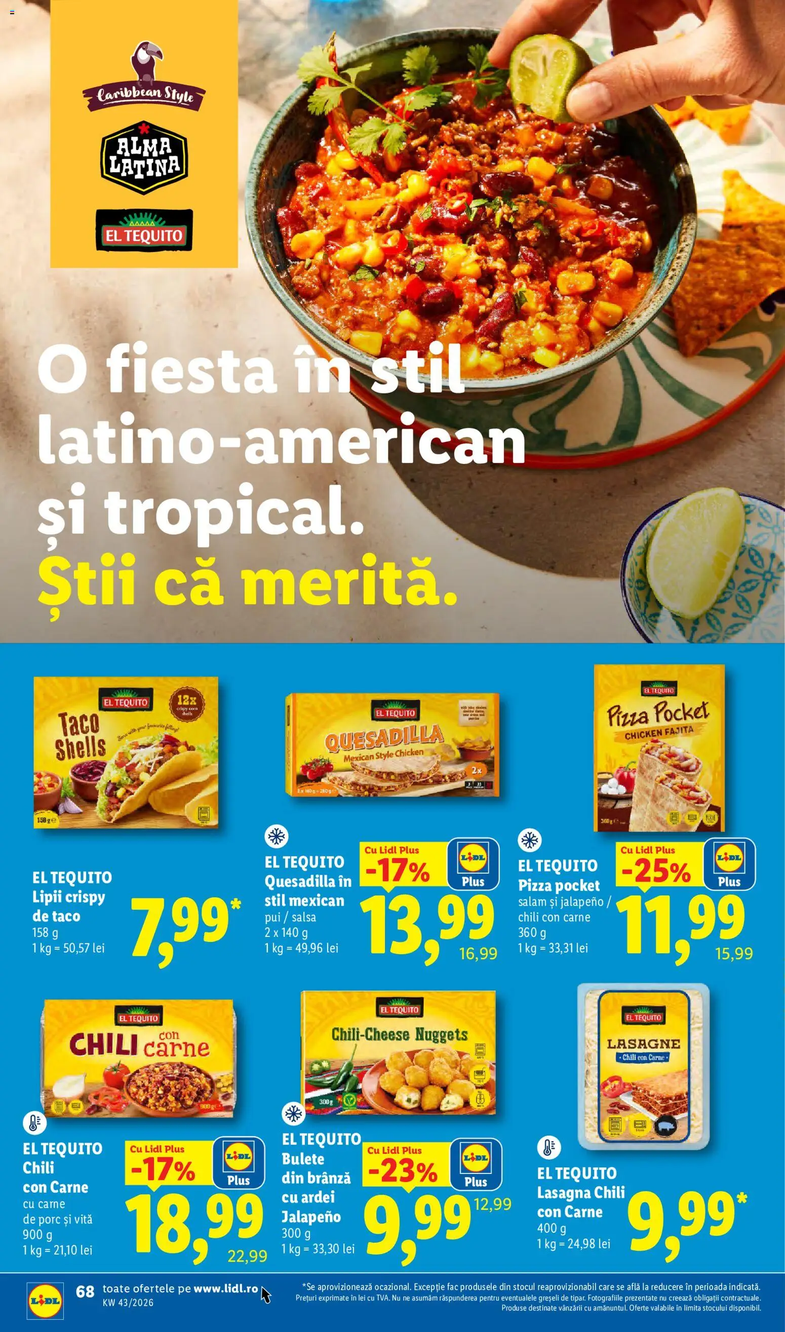 Catalog LIDL 19 - 24 Octombrie 2026 | Pagina 68 | Produse: Style, Vită, Ardei, Brânză