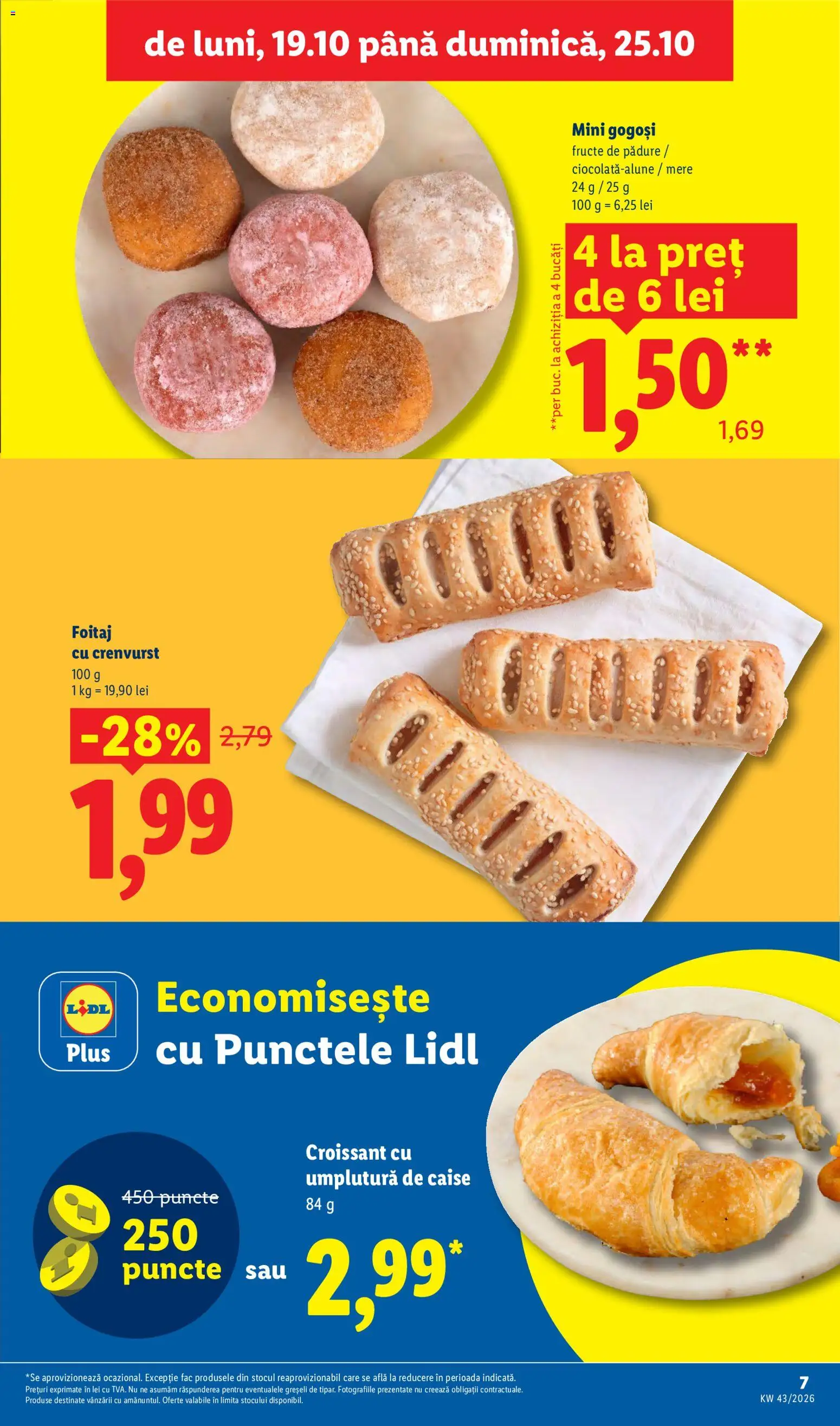 Catalog LIDL 19 - 24 Octombrie 2026 | Pagina 7 | Produse: Croissant, Fructe de pădure, Caise, Fructe