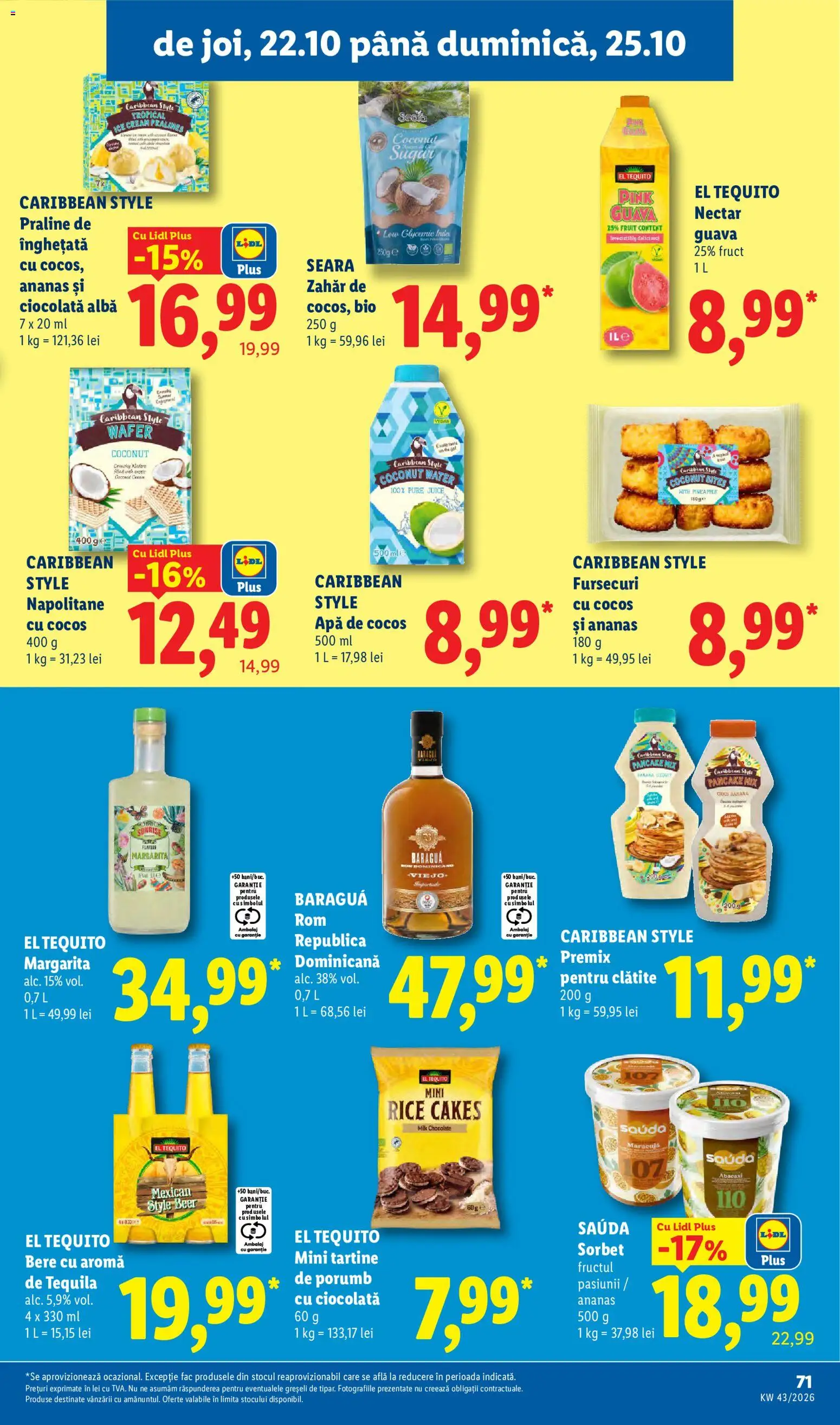 Catalog LIDL 19 - 24 Octombrie 2026 | Pagina 71 | Produse: Alba, Clătite, Rom, Apă