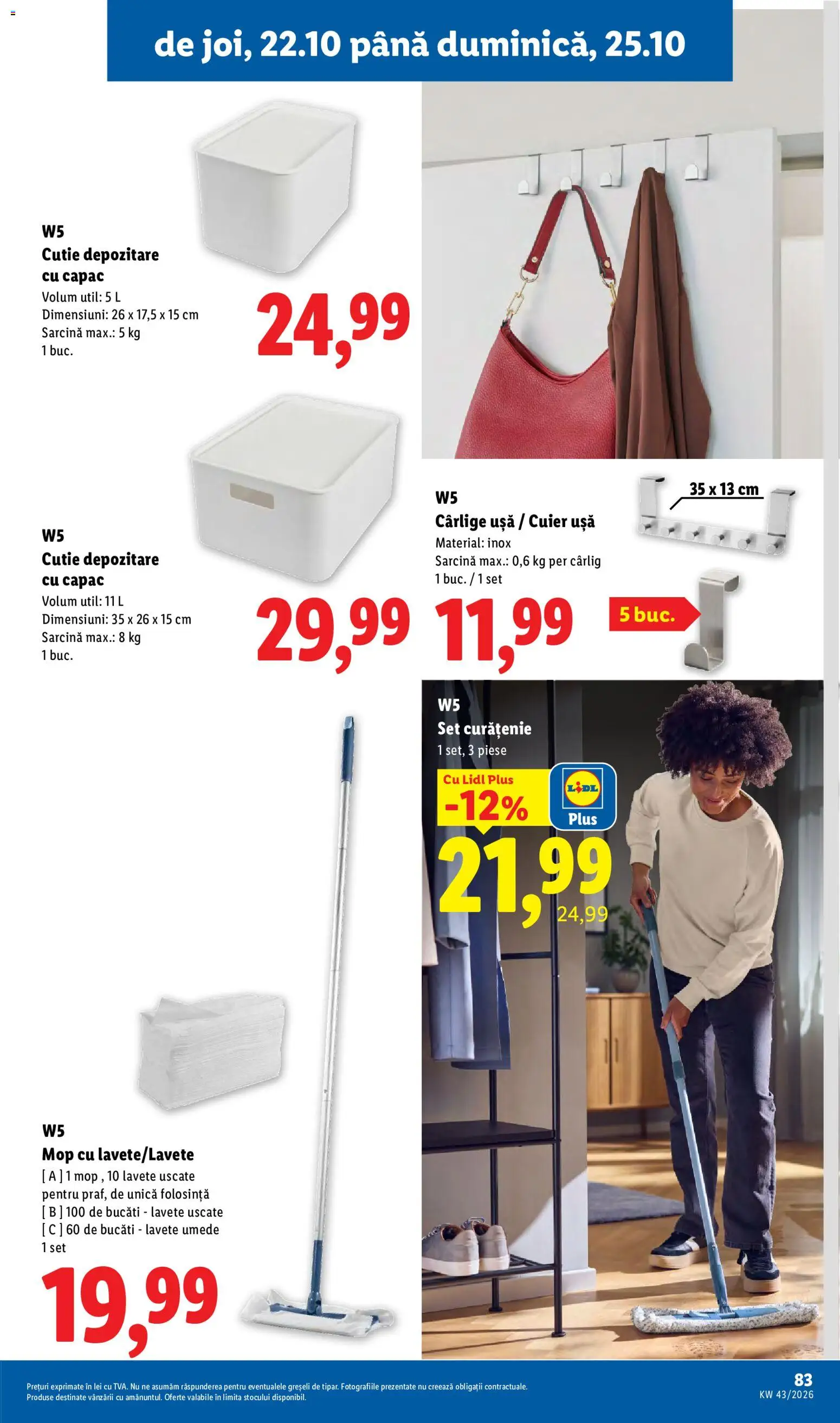 Catalog LIDL 19 - 24 Octombrie 2026 | Pagina 83 | Produse: Mop, Ușă, Depozitare, Plus