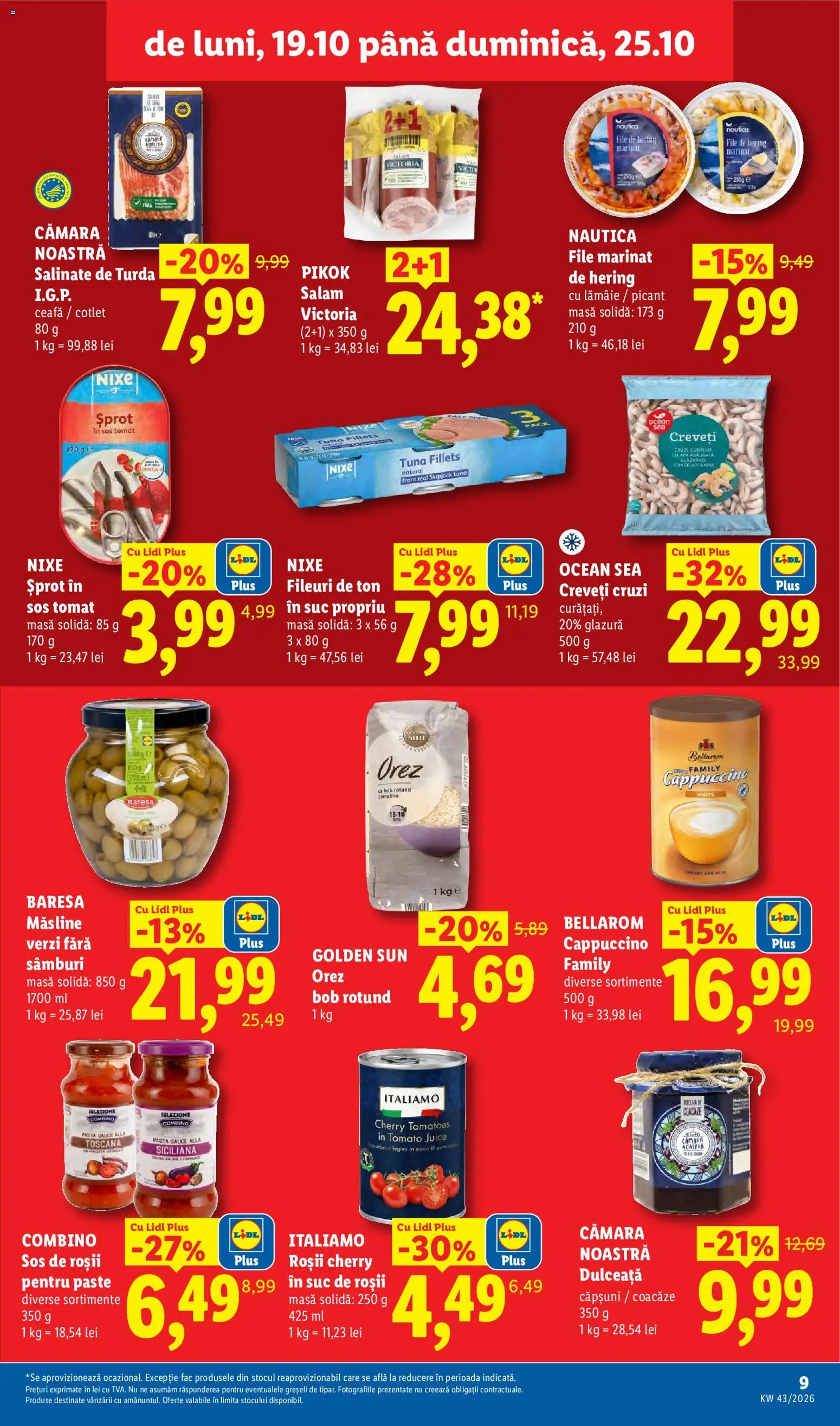 Catalog LIDL 19 - 24 Octombrie 2026 | Pagina 9 | Produse: Cotlet, Combino, Italiamo, Plus