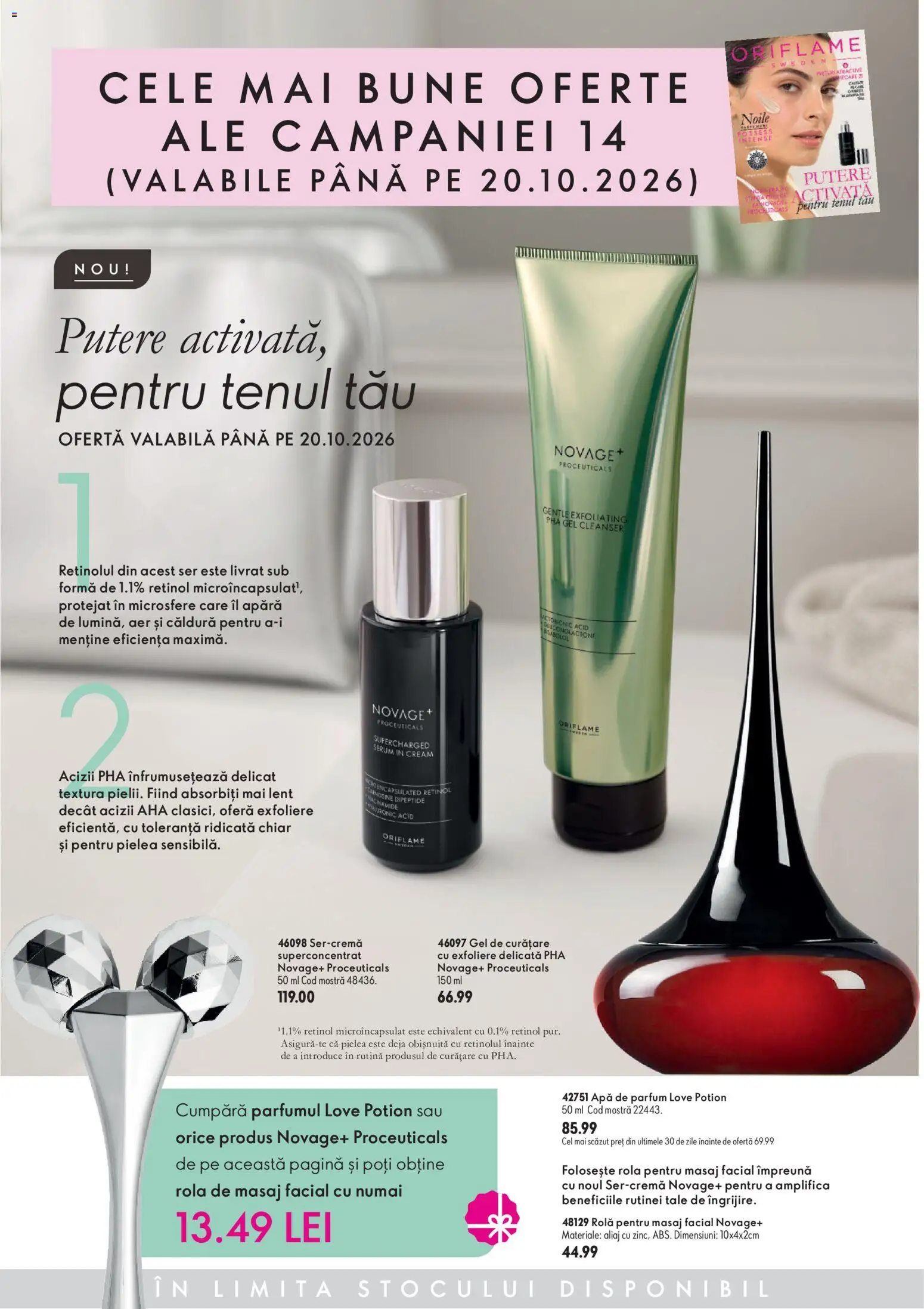 Catalog Oriflame 14 - 19 Octombrie 2026 | Pagina 1 | Produse: Gel de curățare, Parfum, Intense, Apă