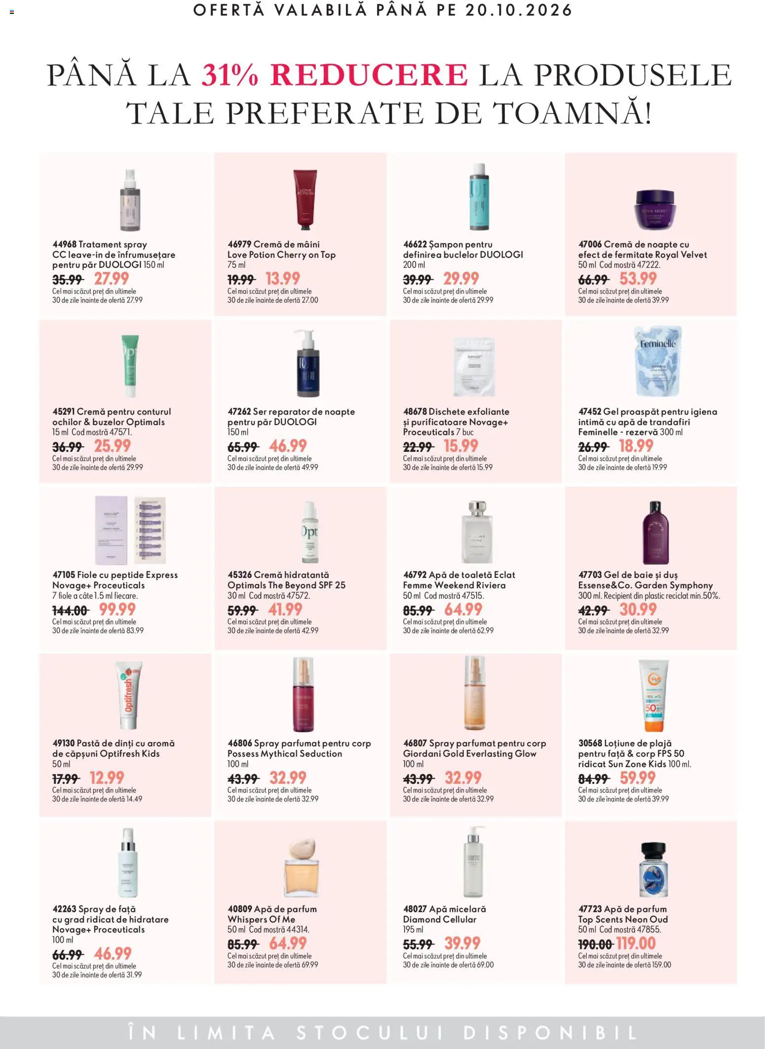 Catalog Oriflame 14 - 19 Octombrie 2026 | Pagina 7 | Produse: Cremă de noapte, Apă de toaletă, Cremă de mâini, Căpșuni