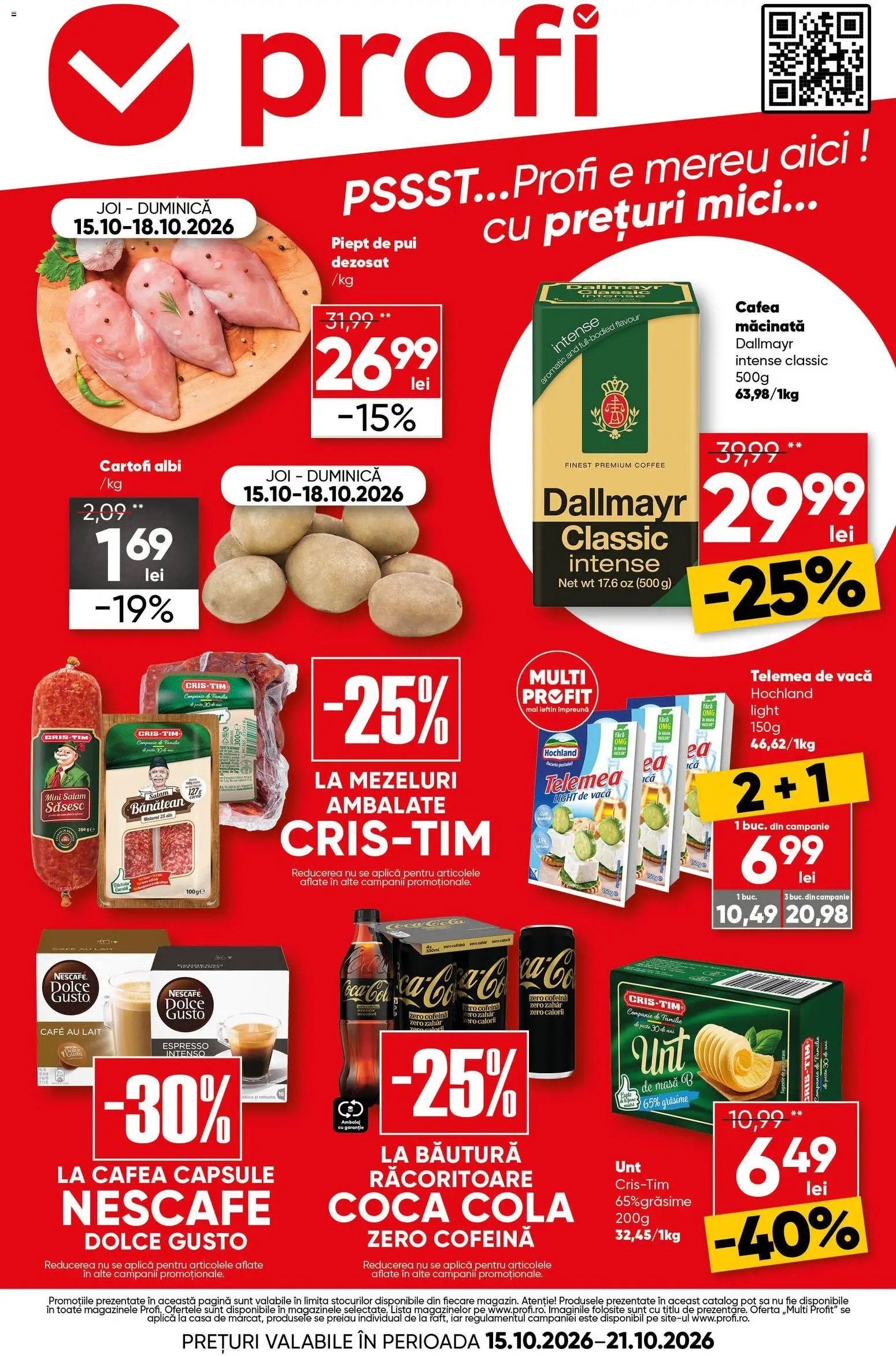 Catalog Profi 15 - 20 Octombrie 2026 | Pagina 1 | Produse: Aplică, Bautura racoritoare, Mici, Cafea