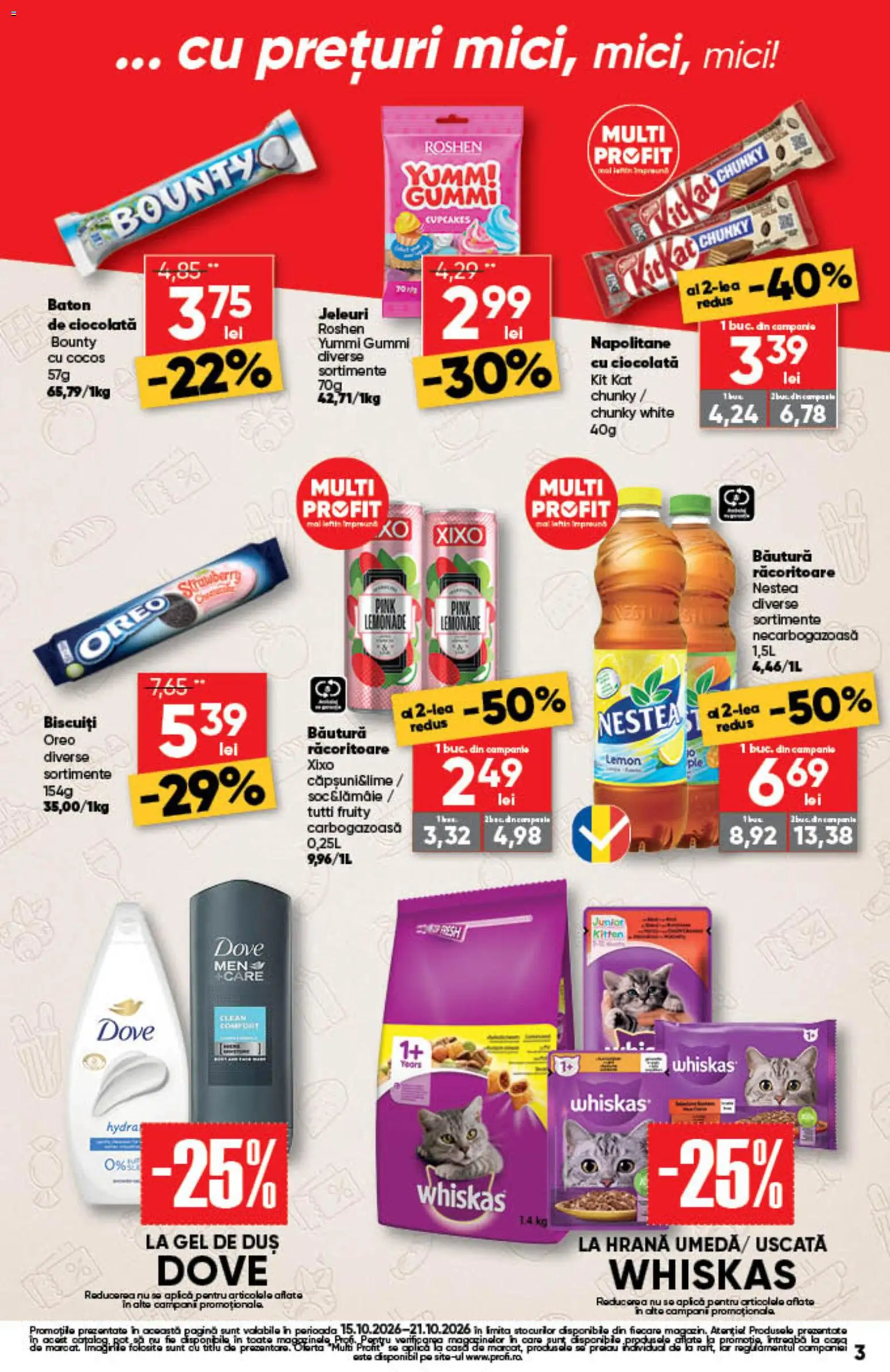Catalog Profi 15 - 20 Octombrie 2026 | Pagina 3 | Produse: Campari, Baton de ciocolata, Bautura racoritoare, Ciocolată