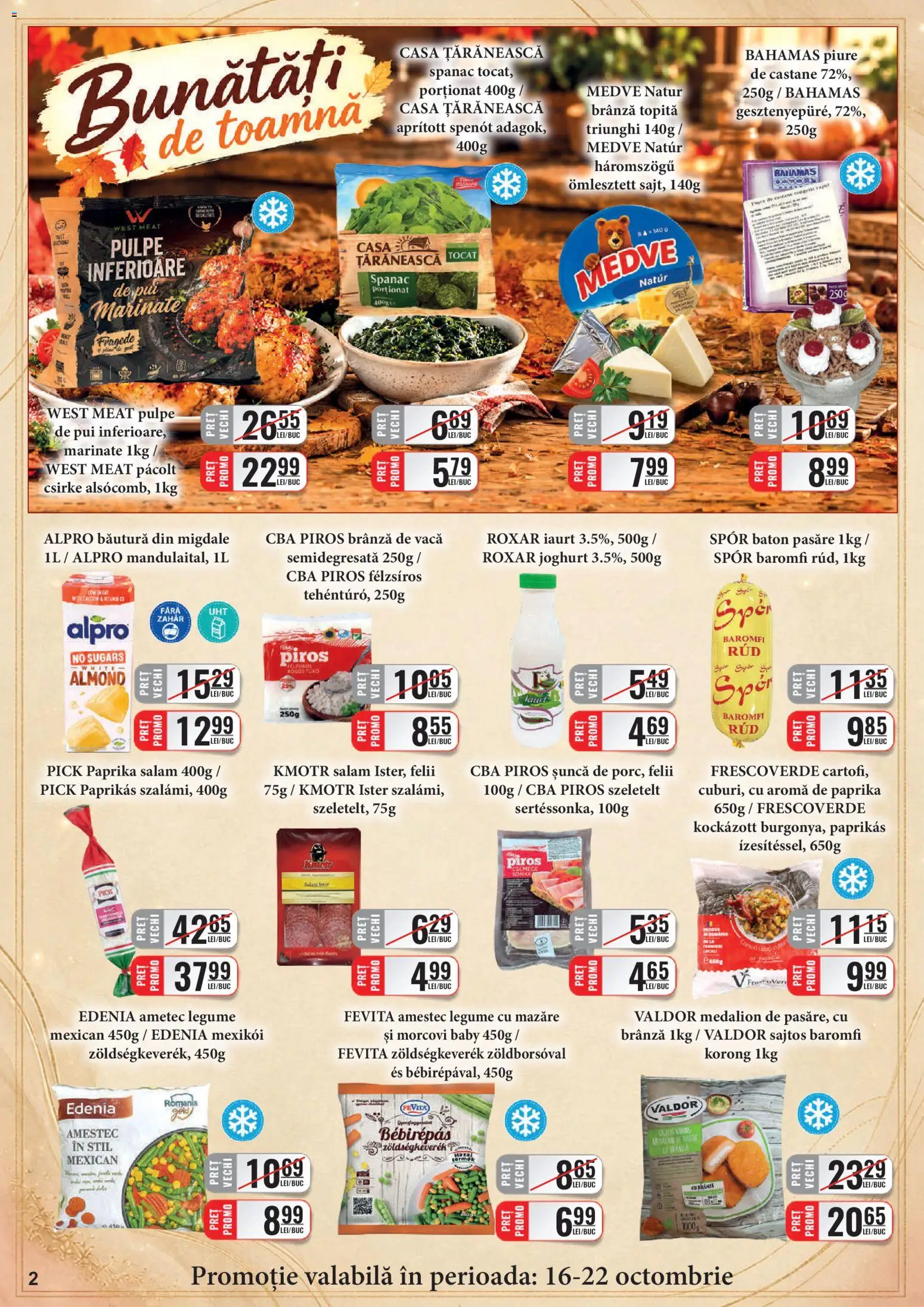 Catalog CBA 16 - 30 Octombrie 2026 | Pagina 2 | Produse: Mazăre, Pui, Legume, Zahăr