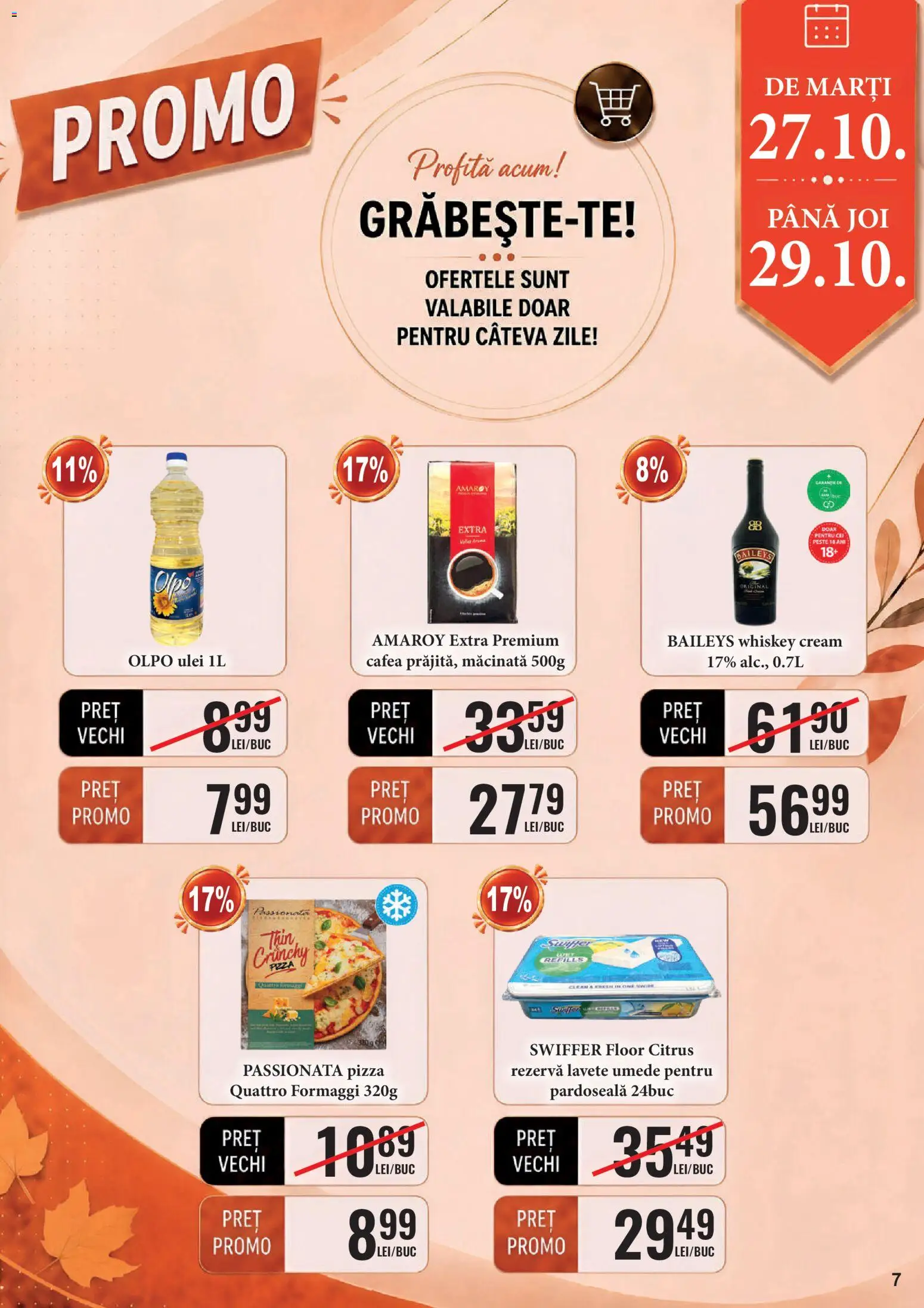 Catalog CBA 16 - 30 Octombrie 2026 | Pagina 7 | Produse: Ulei, Pizza, Pește, Swiffer