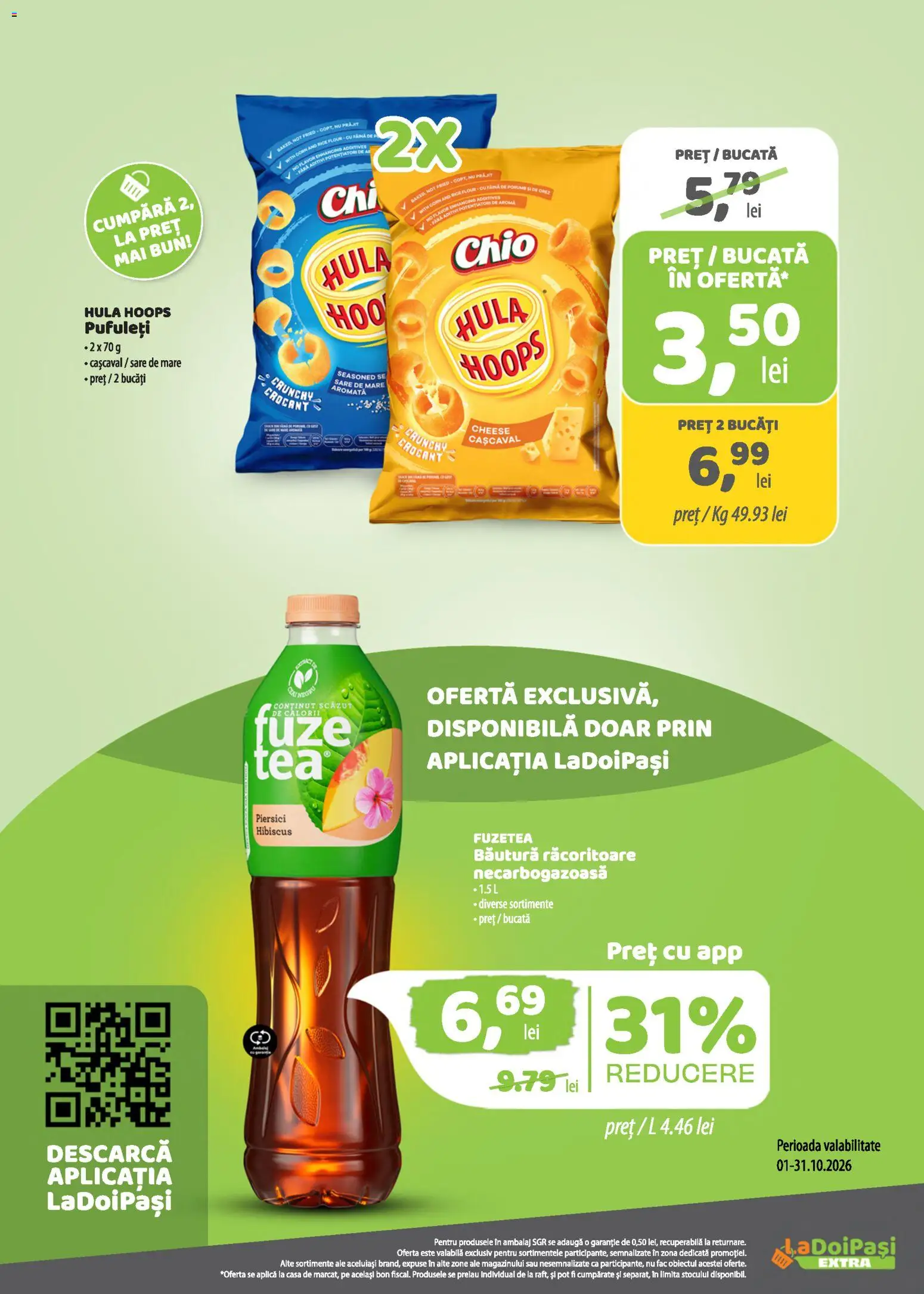 Catalog LaDoiPași 16 - 30 Octombrie 2026 | Pagina 10 | Produse: Bautura racoritoare, Cașcaval, Pufuleți, Piersici