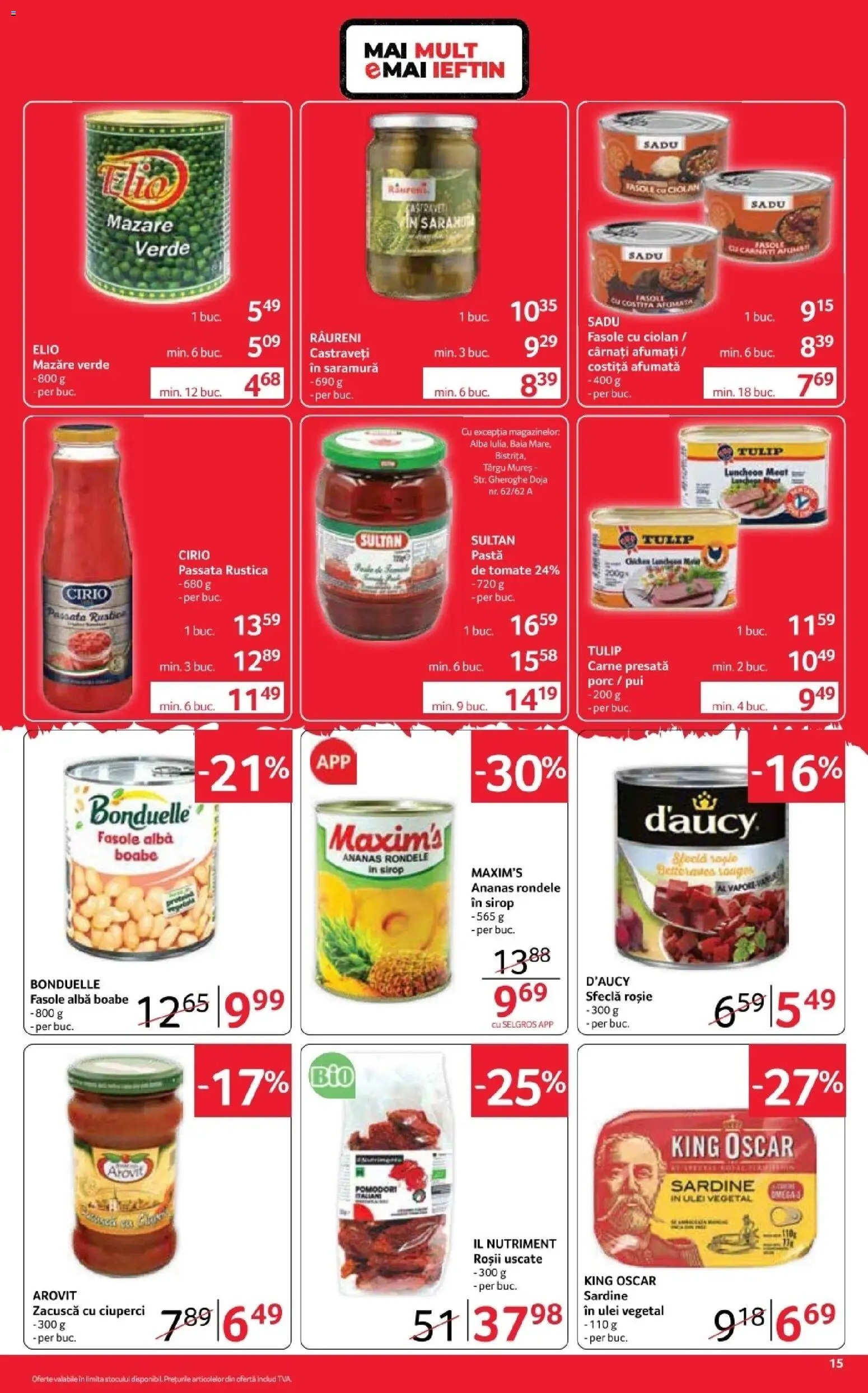 Catalog Selgros 16 - 28 Octombrie 2026 | Pagina 15 | Produse: Pui, Fasole albă, Cârnați, Sfeclă