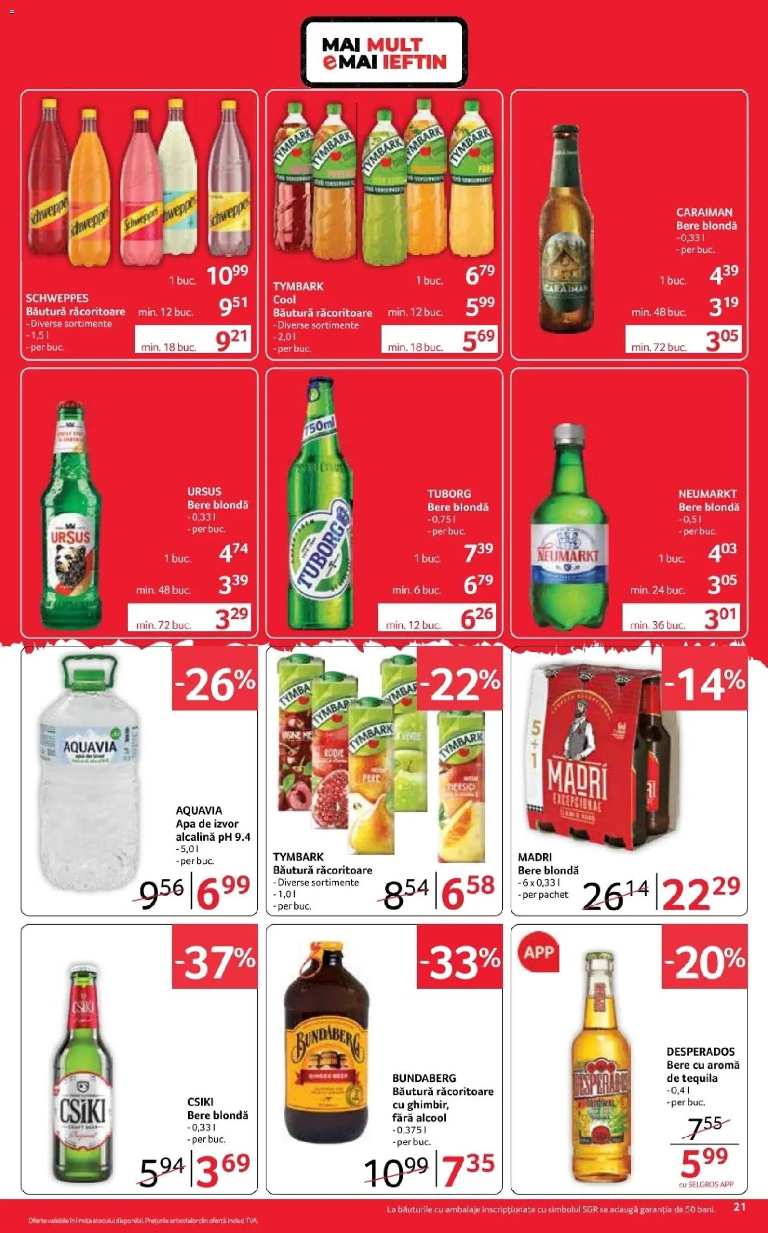 Catalog Selgros 16 - 28 Octombrie 2026 | Pagina 21 | Produse: Ursus, Schweppes, Desperados, Apă