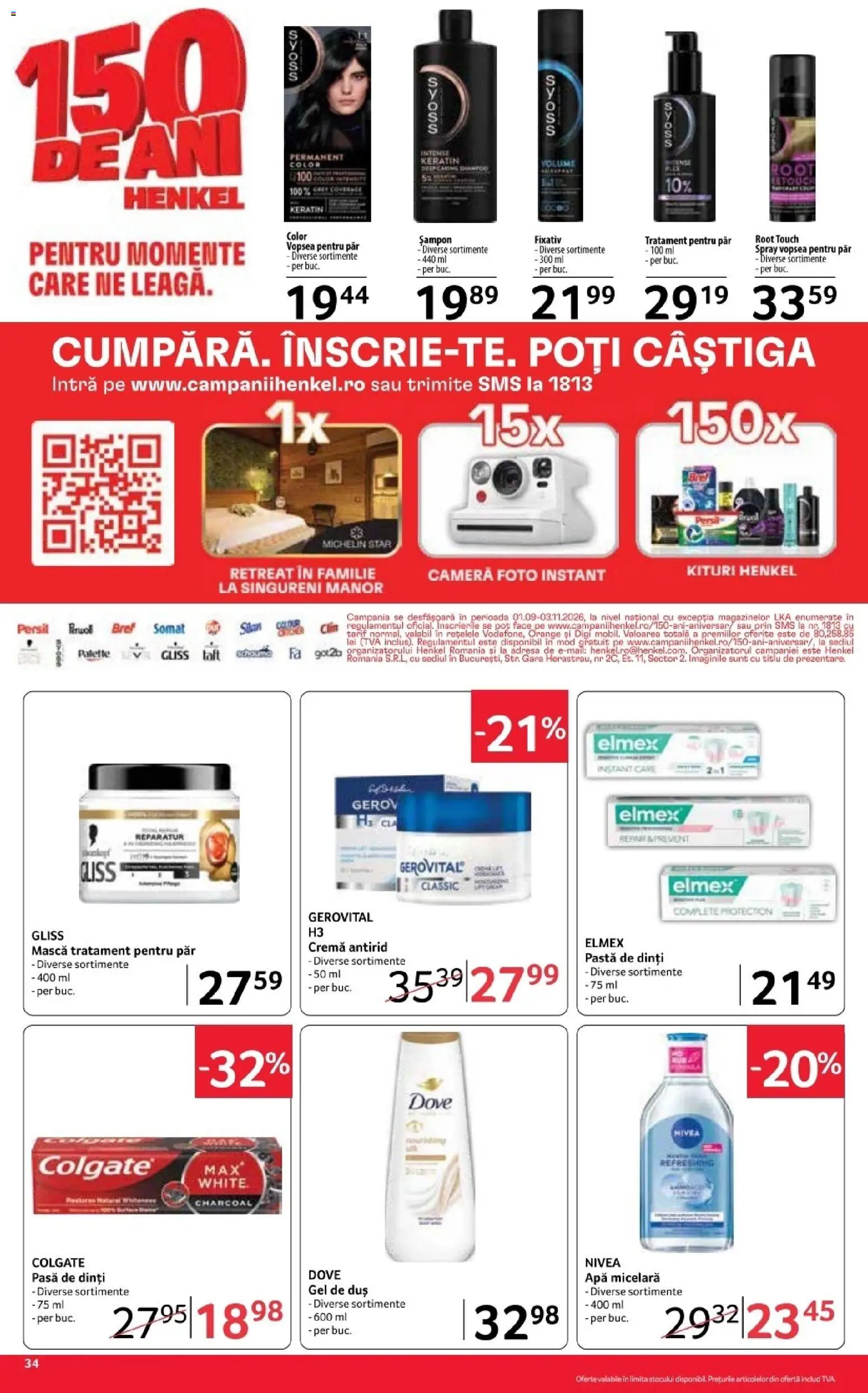Catalog Selgros 16 - 28 Octombrie 2026 | Pagina 34 | Produse: Nivea, Apă micelară, Gel de duș, Pastă de dinți