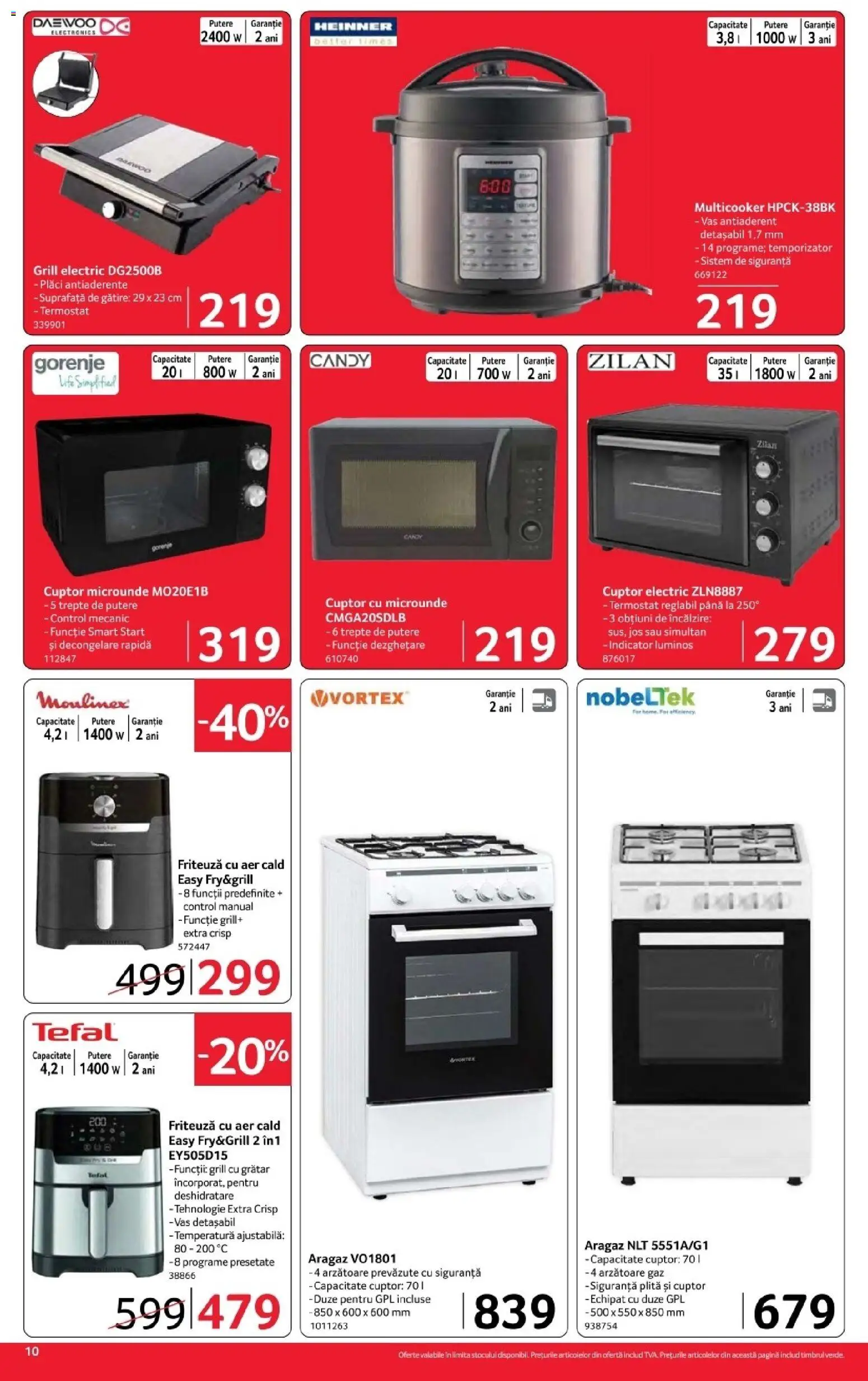 Catalog Selgros 16 - 28 Octombrie 2026 | Pagina 10 | Produse: Plită, Aragaz, Friteuză, Grătar