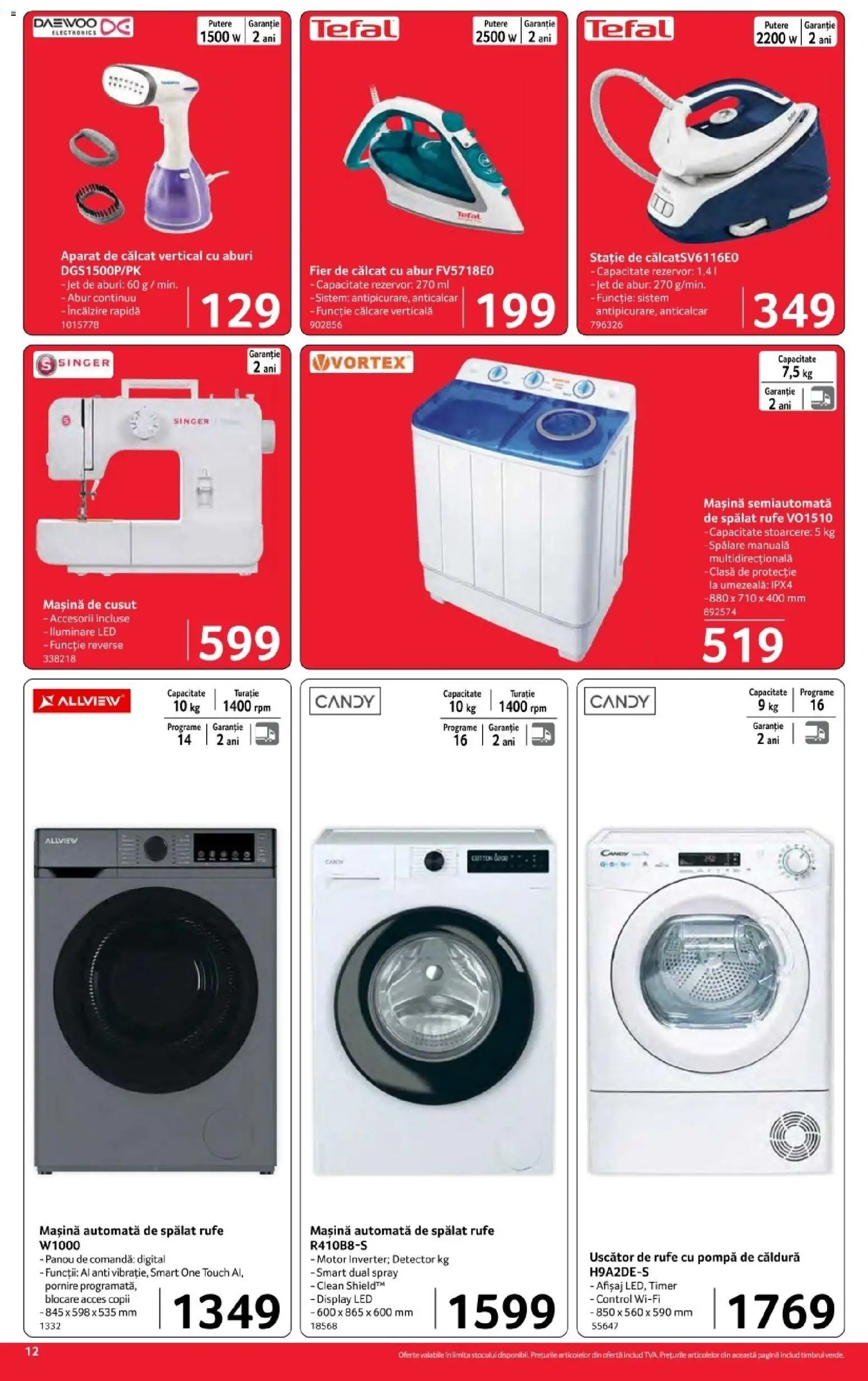 Catalog Selgros 16 - 28 Octombrie 2026 | Pagina 12 | Produse: Aparat de călcat, Clean, LED, Aparat