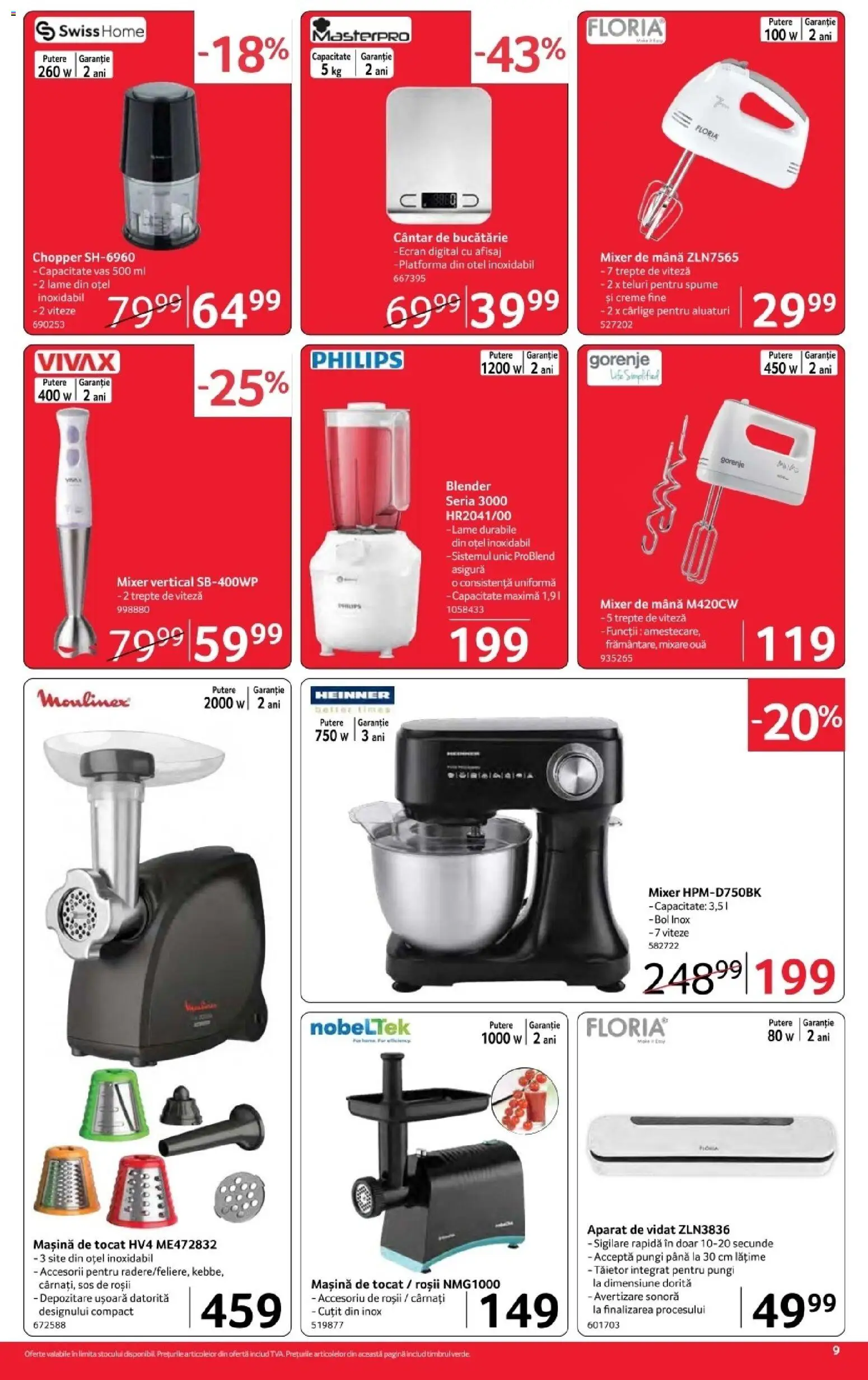 Catalog Selgros 16 - 28 Octombrie 2026 | Pagina 9 | Produse: Philips, Bucătărie, Depozitare, Cârnați