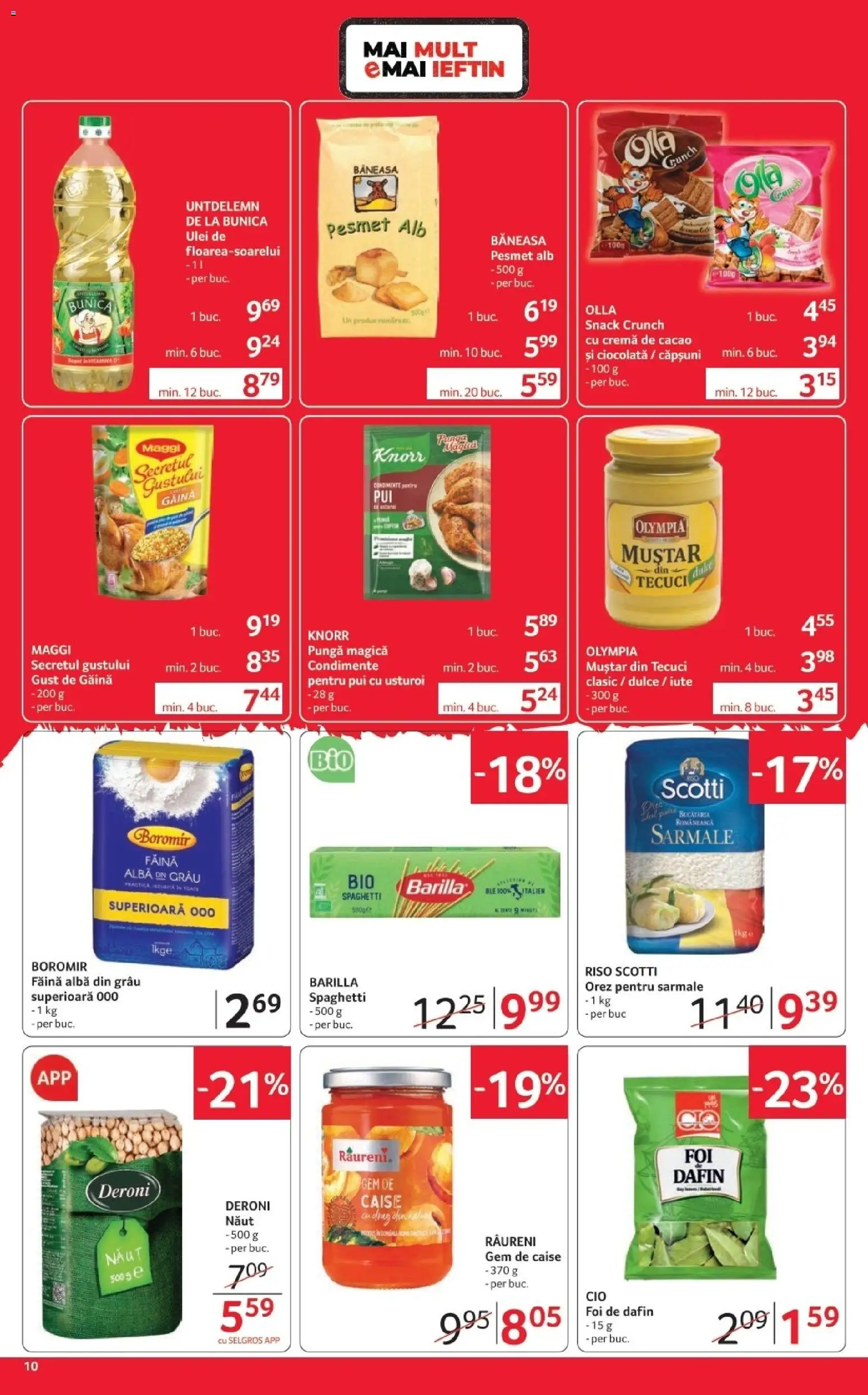 Catalog Selgros 16 - 28 Octombrie 2026 | Pagina 10 | Produse: Gem, Ciocolată, Caise, Usturoi