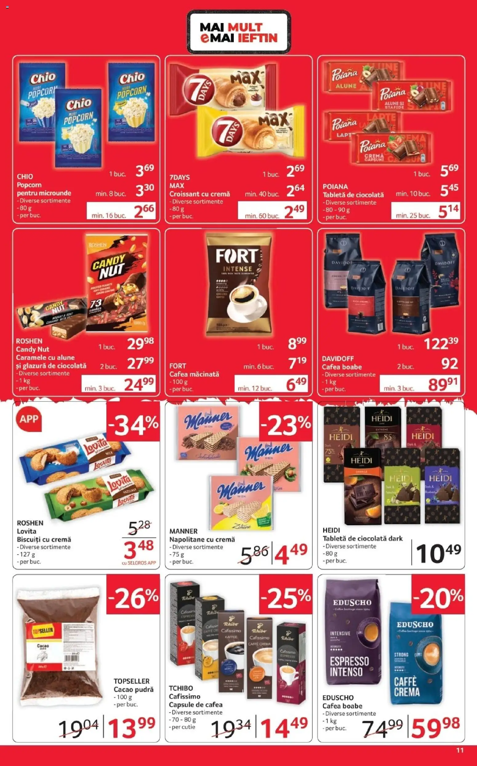 Catalog Selgros 16 - 28 Octombrie 2026 | Pagina 11 | Produse: Croissant, Cafea macinata, Cutie, Biscuiți