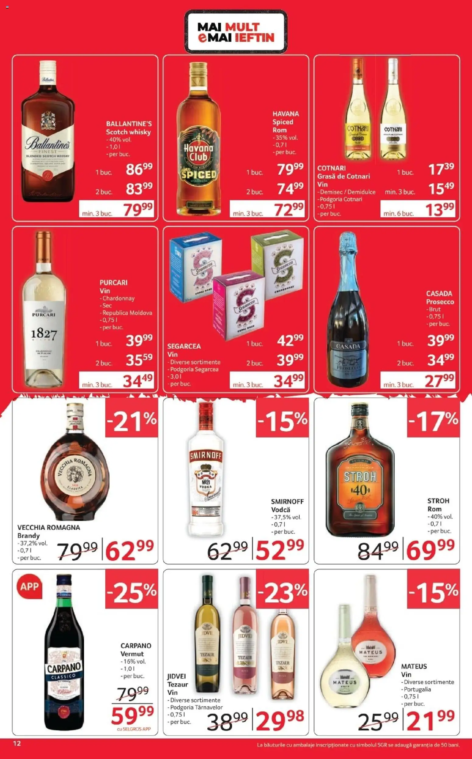 Catalog Selgros 16 - 28 Octombrie 2026 | Pagina 12 | Produse: Vodca, Scotch Whisky, Prosecco, Vodka