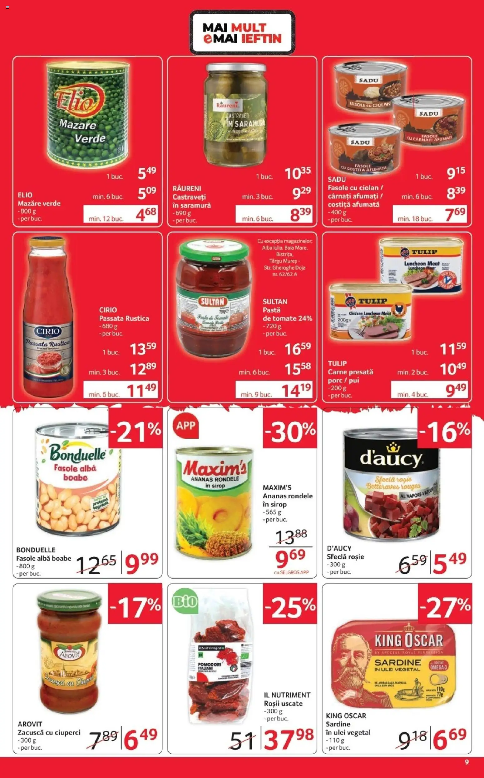 Catalog Selgros 16 - 28 Octombrie 2026 | Pagina 9 | Produse: Mazăre, Pui, Ulei, Castraveți