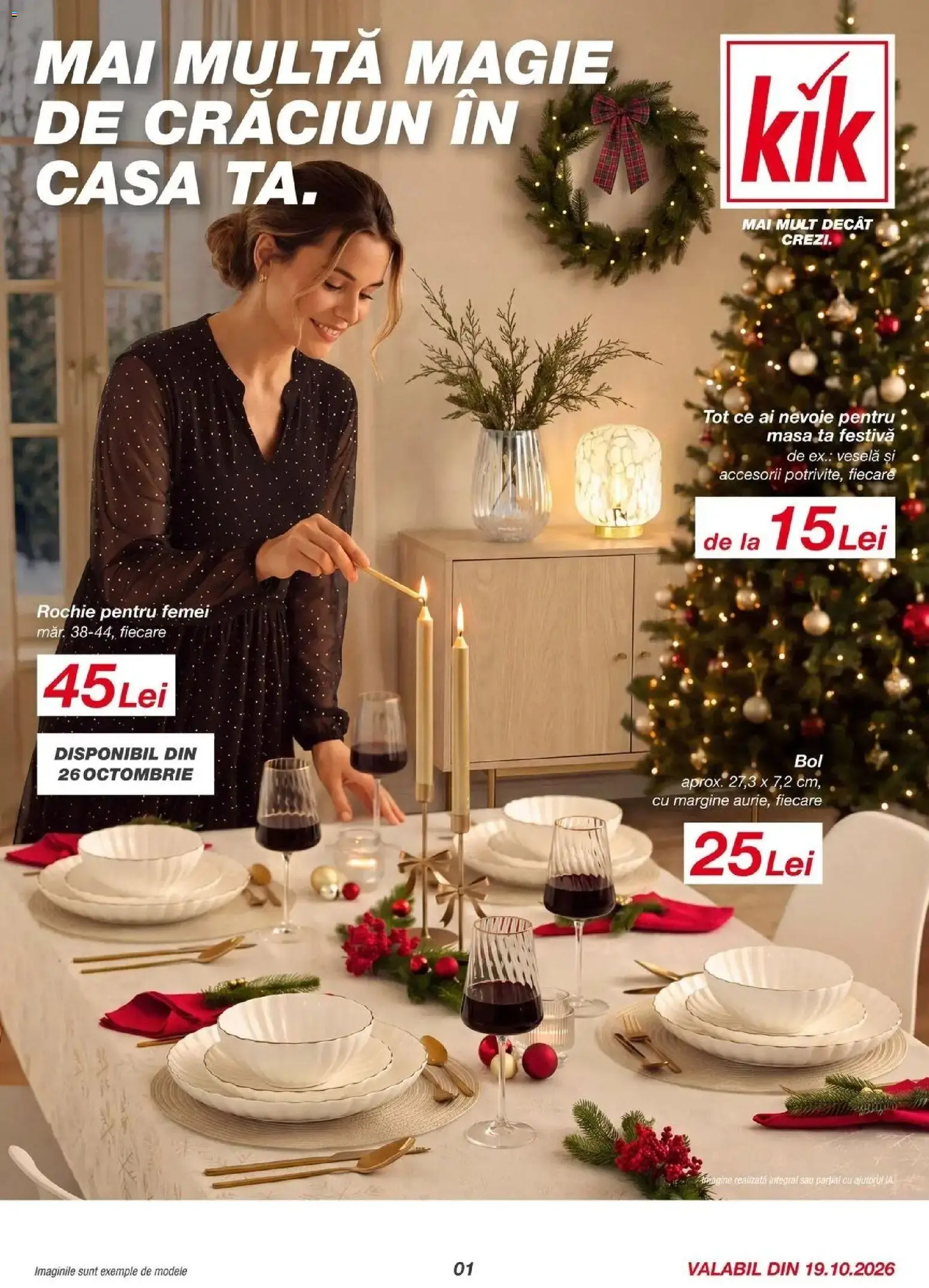 Catalog Kik 19 - 23 Octombrie 2026 | Pagina 1 | Produse: Rochie, Masă