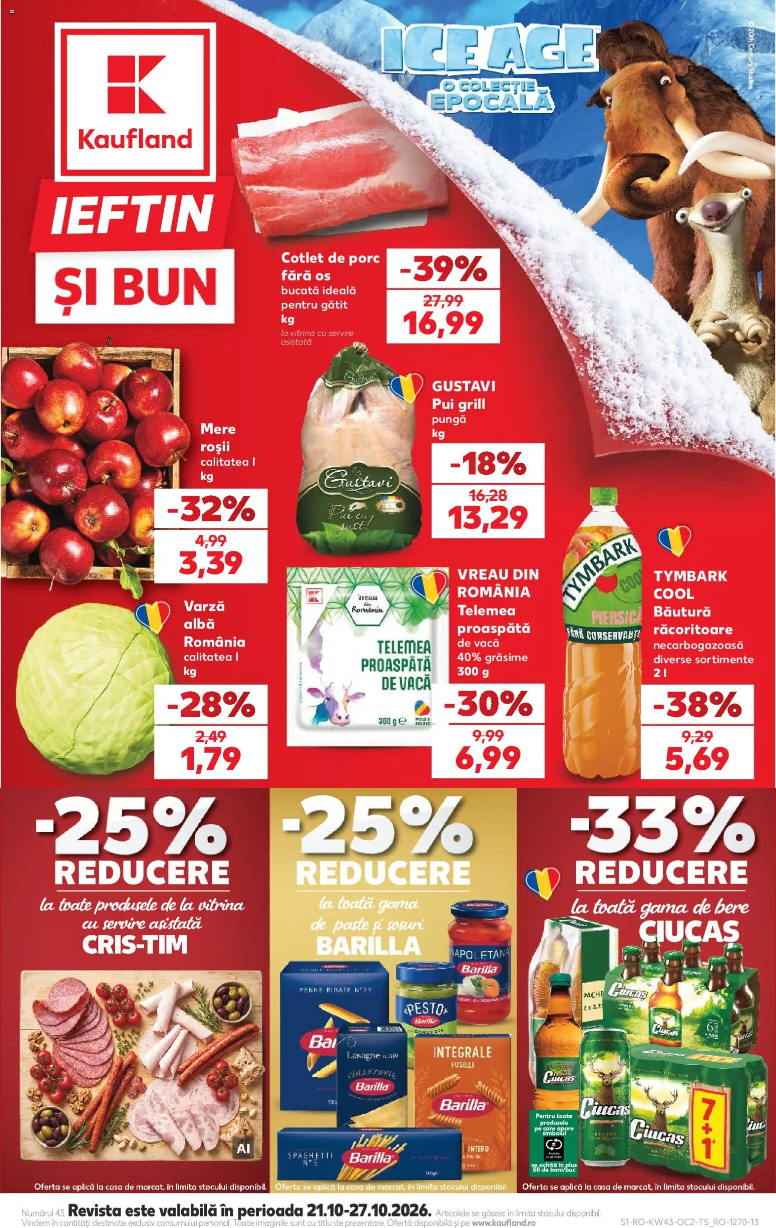 Catalog Kaufland 21 - 26 Octombrie 2026 | Pagina 1 | Produse: Grill, Cotlet, Roșii, Paste