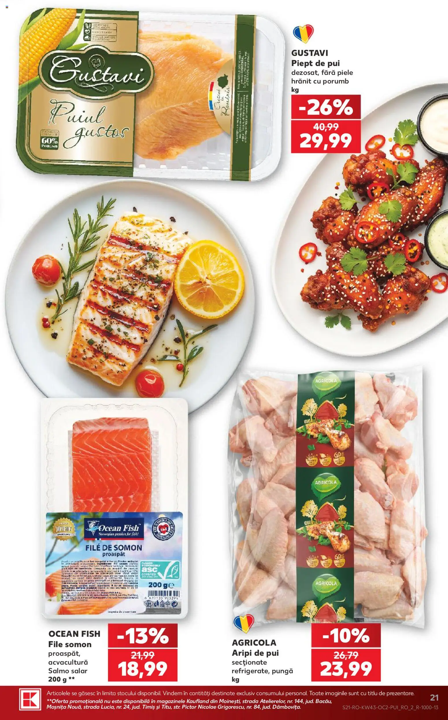 Catalog Kaufland 21 - 26 Octombrie 2026 | Pagina 21 | Produse: Pungă, Pui, Somon, Porumb
