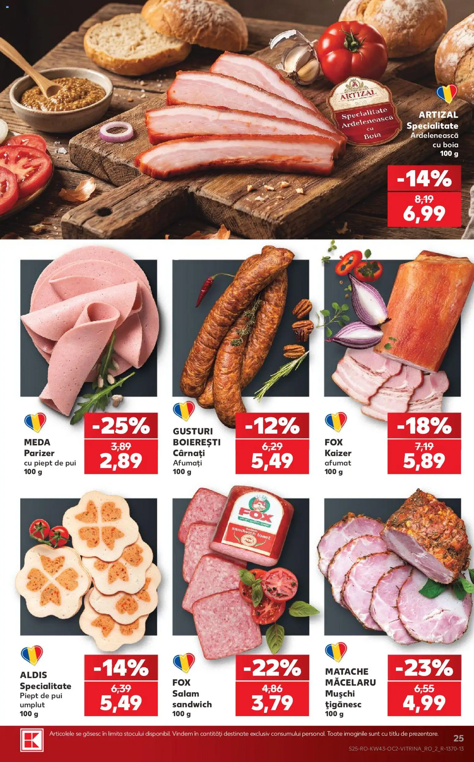 Catalog Kaufland 21 - 26 Octombrie 2026 | Pagina 25 | Produse: Pui, Mușchi, Parizer, Cârnați