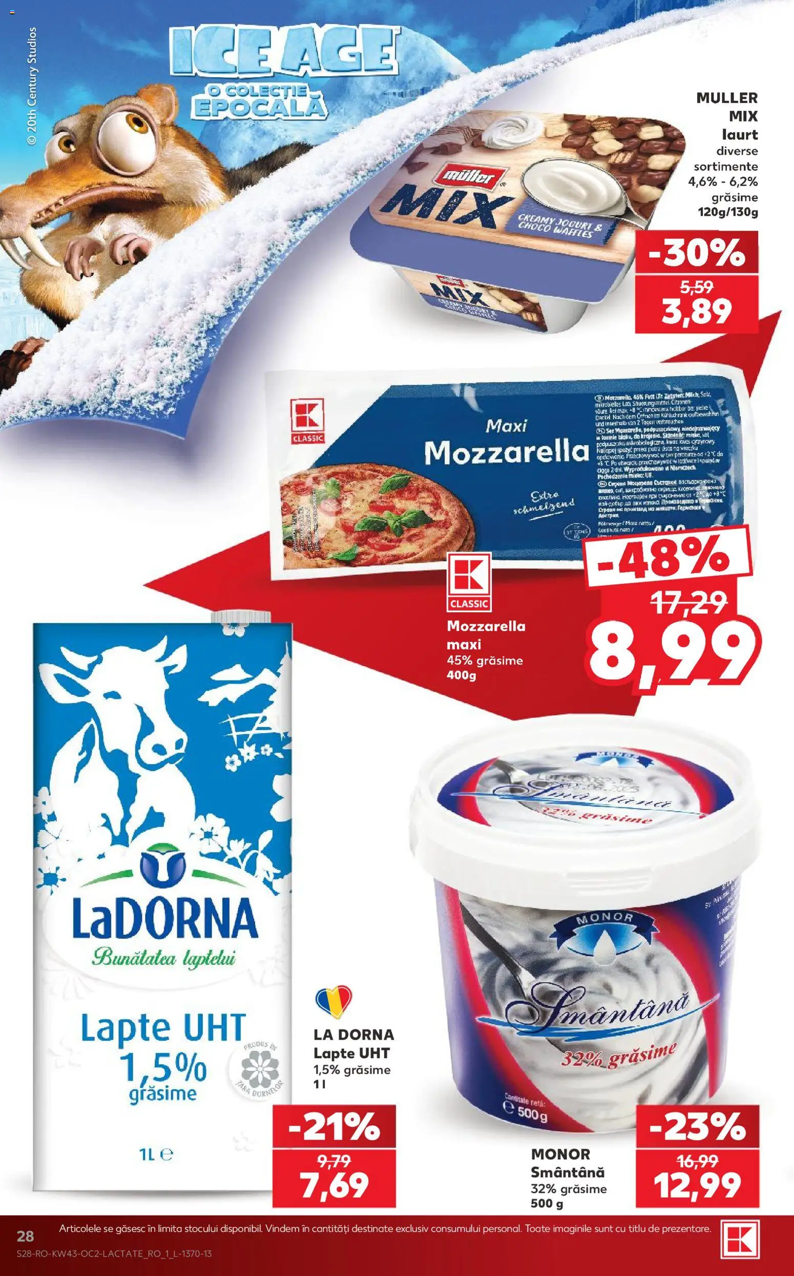 Catalog Kaufland 21 - 26 Octombrie 2026 | Pagina 28 | Produse: Șal, Mozzarella, Lapte, Smântână