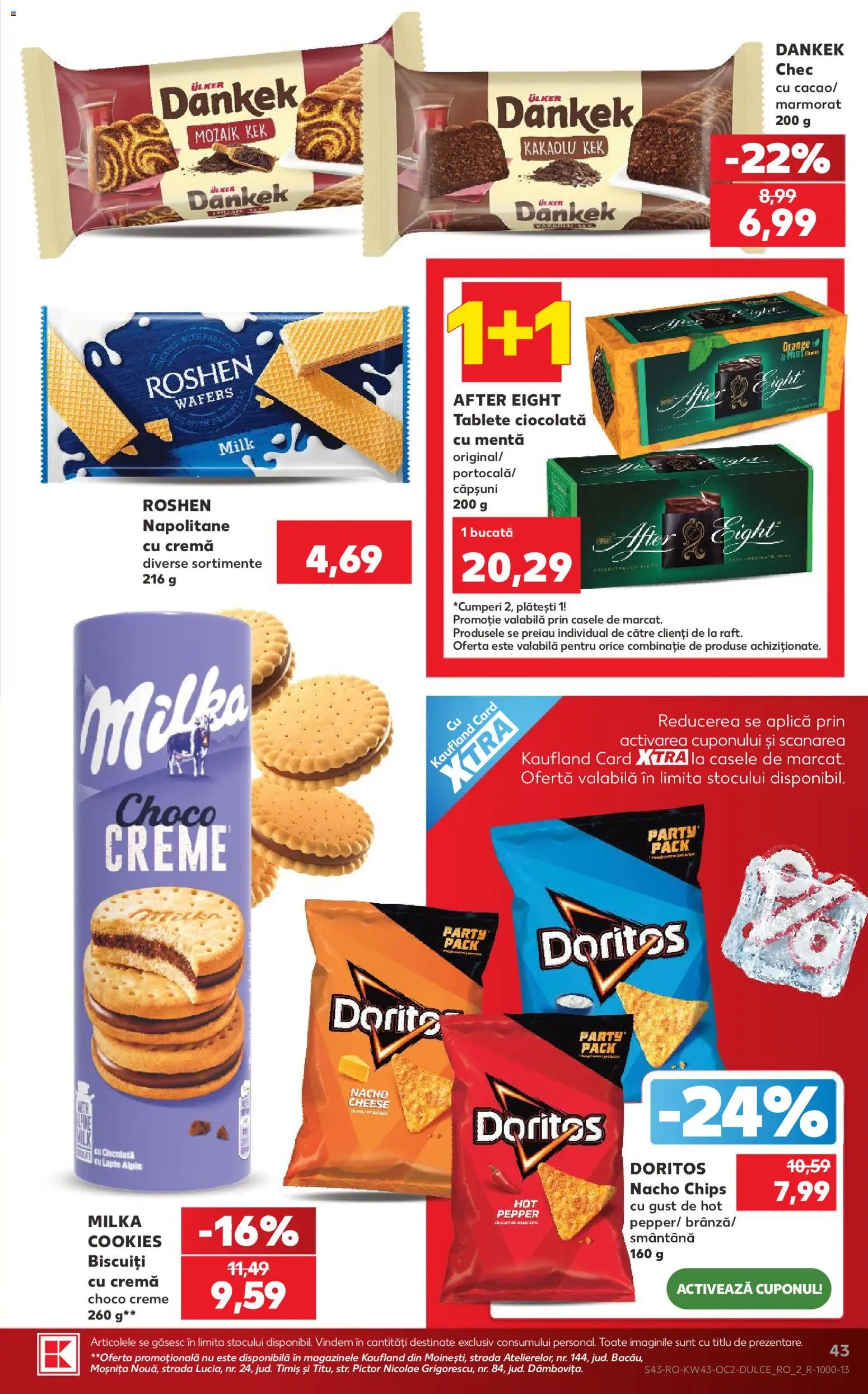 Catalog Kaufland 21 - 26 Octombrie 2026 | Pagina 43 | Produse: Lapte, Cremă, Biscuiți, Doritos