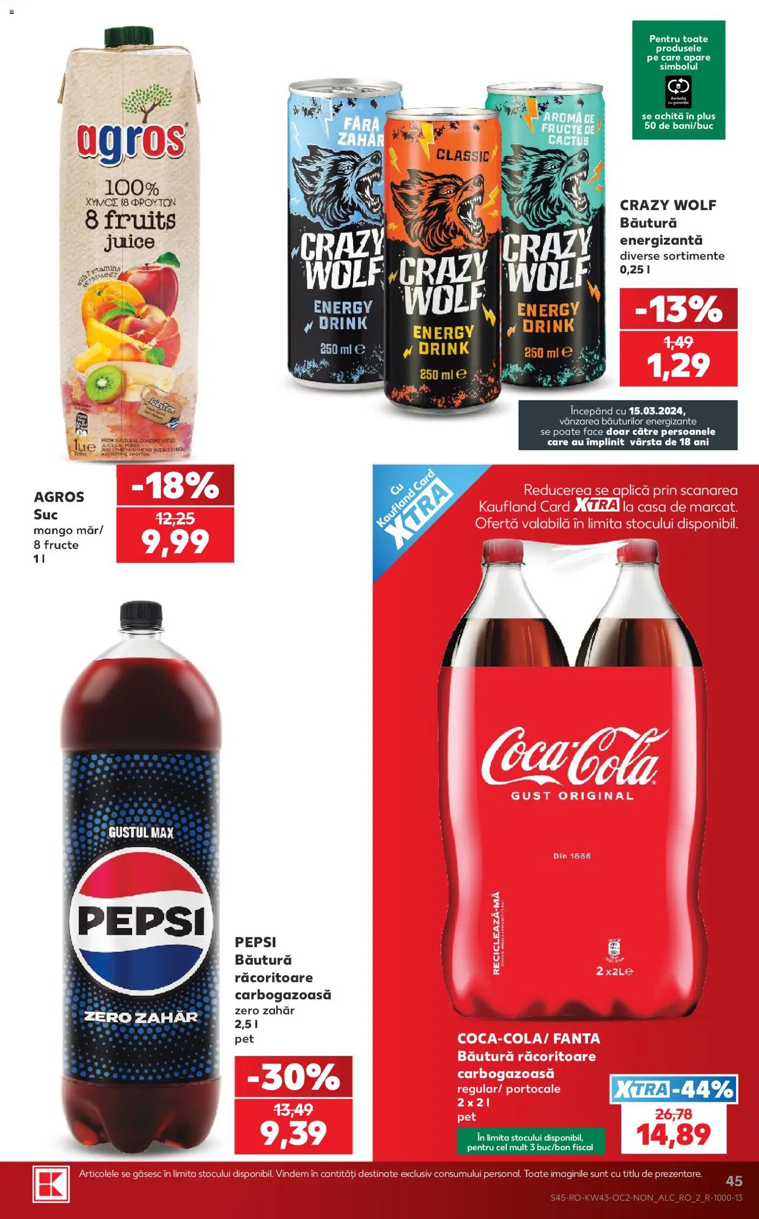 Catalog Kaufland 21 - 26 Octombrie 2026 | Pagina 45 | Produse: Zero, Fructe, Zahăr, Plus