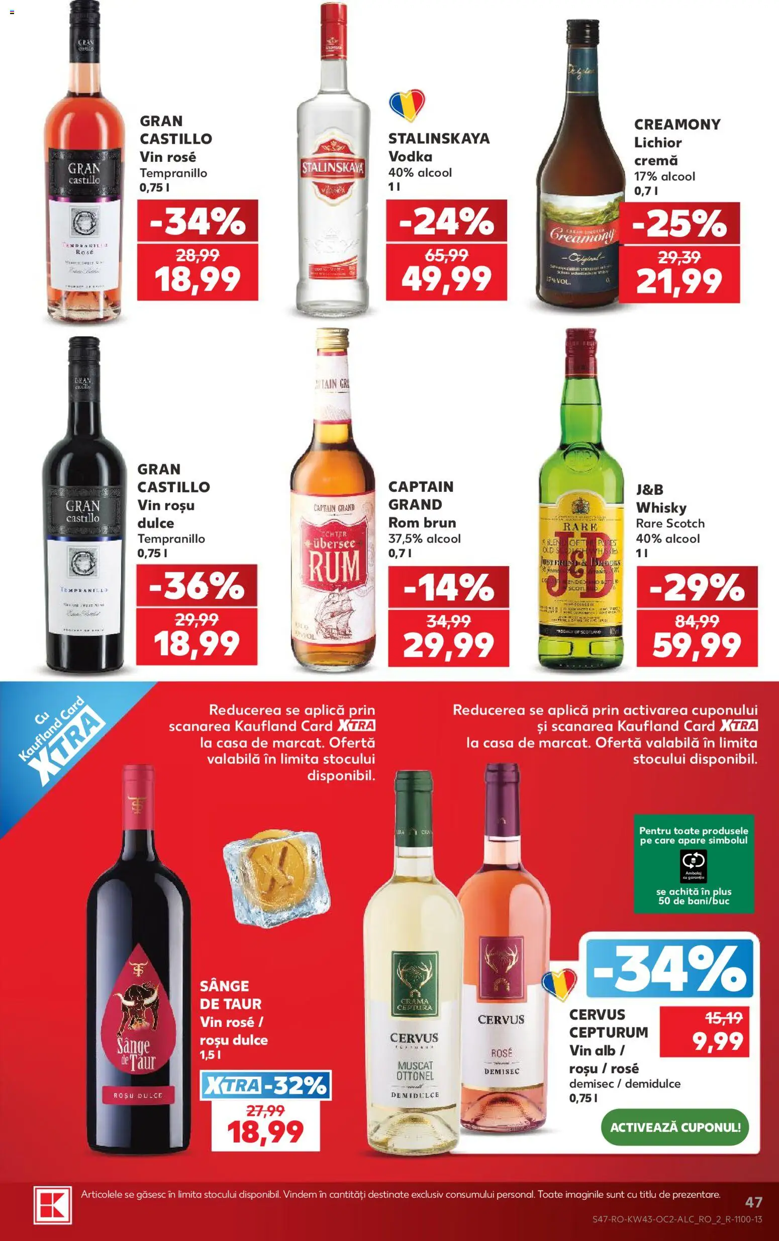 Catalog Kaufland 21 - 26 Octombrie 2026 | Pagina 47 | Produse: Aplică, Vin alb, Rom, Plus