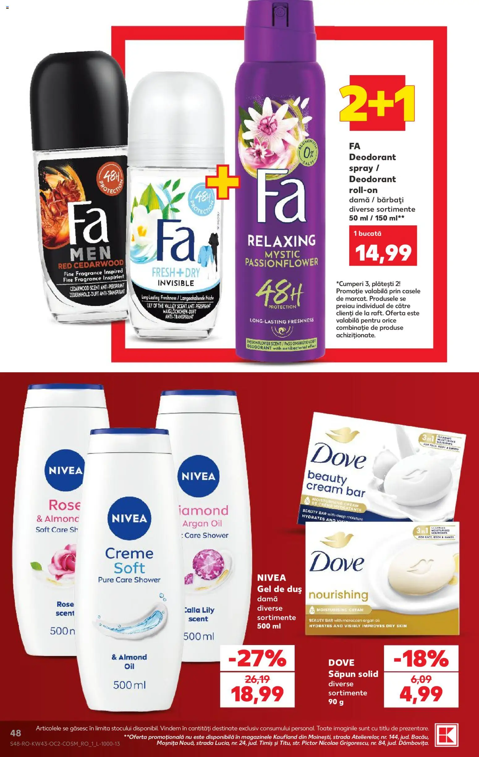 Catalog Kaufland 21 - 26 Octombrie 2026 | Pagina 48 | Produse: Nivea, Săpun solid, Body, Gel de duș