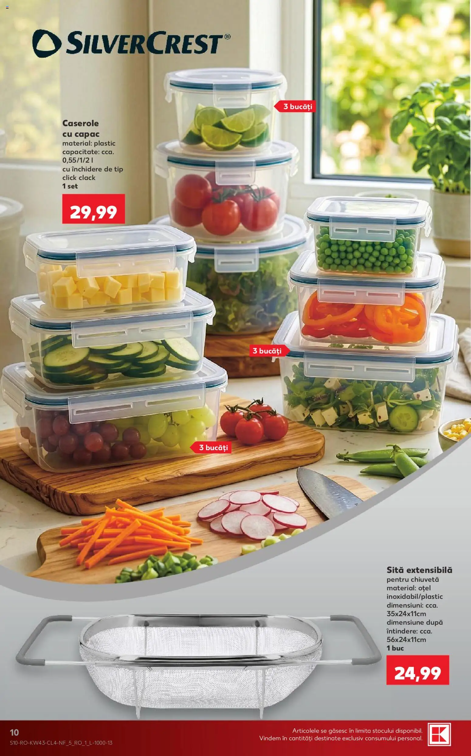 Catalog Kaufland 21 - 26 Octombrie 2026 | Pagina 10 | Produse: Caserole, Sită, Chiuvetă, Tip