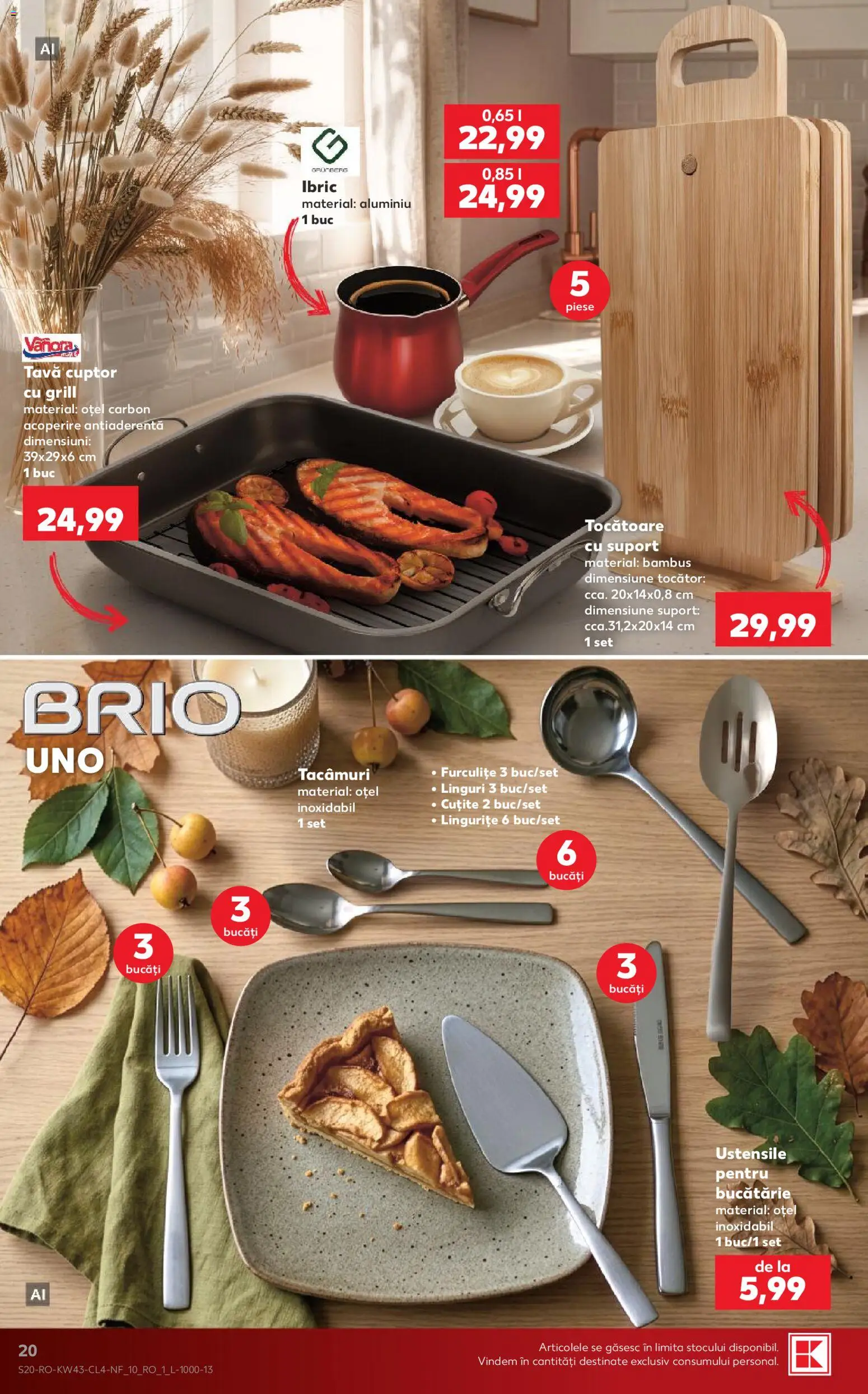 Catalog Kaufland 21 - 26 Octombrie 2026 | Pagina 20 | Produse: Tava, Linguri, Tocatoare, Tocător