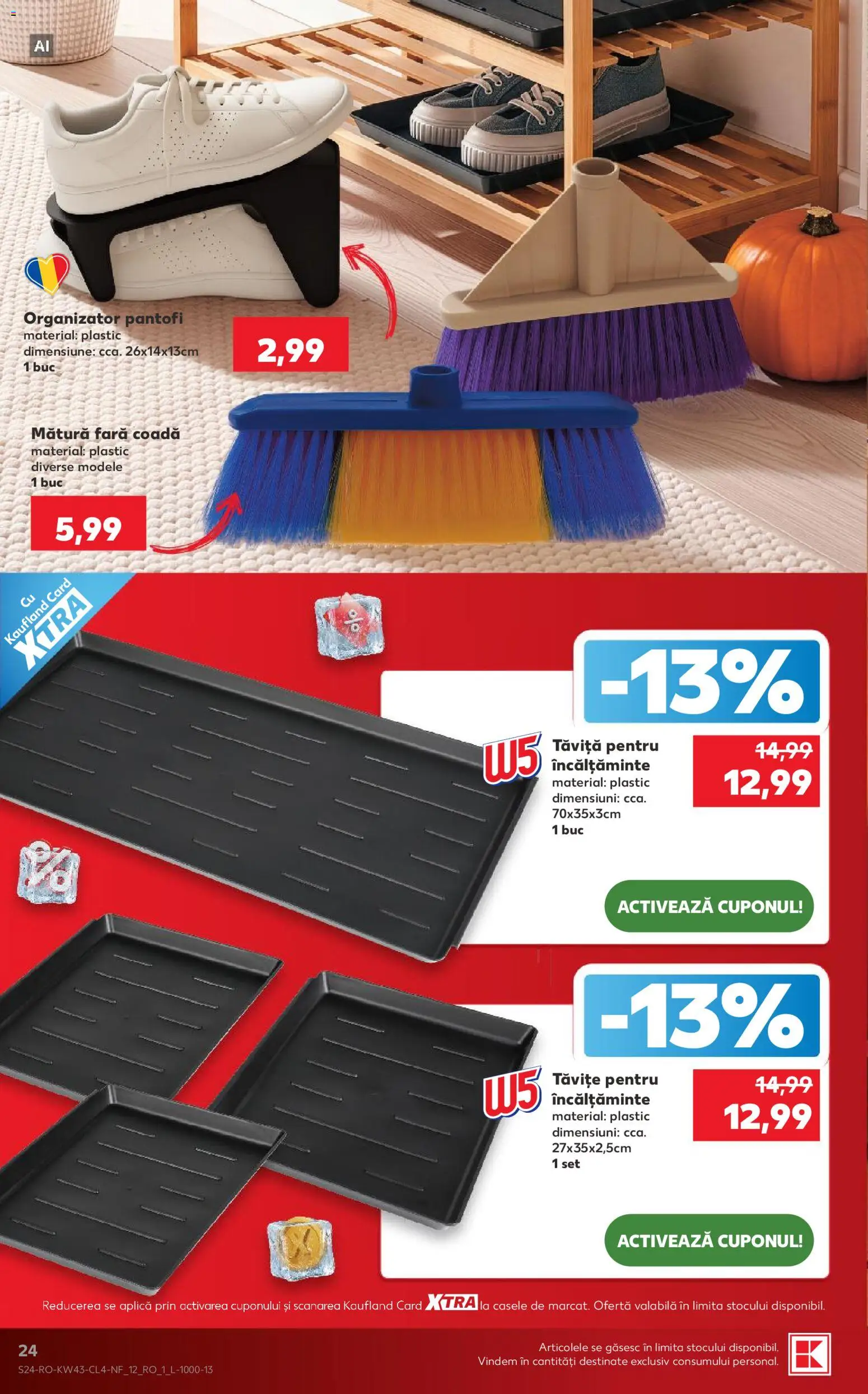 Catalog Kaufland 21 - 26 Octombrie 2026 | Pagina 24 | Produse: Aplică, Mătură, Organizator, Incaltaminte