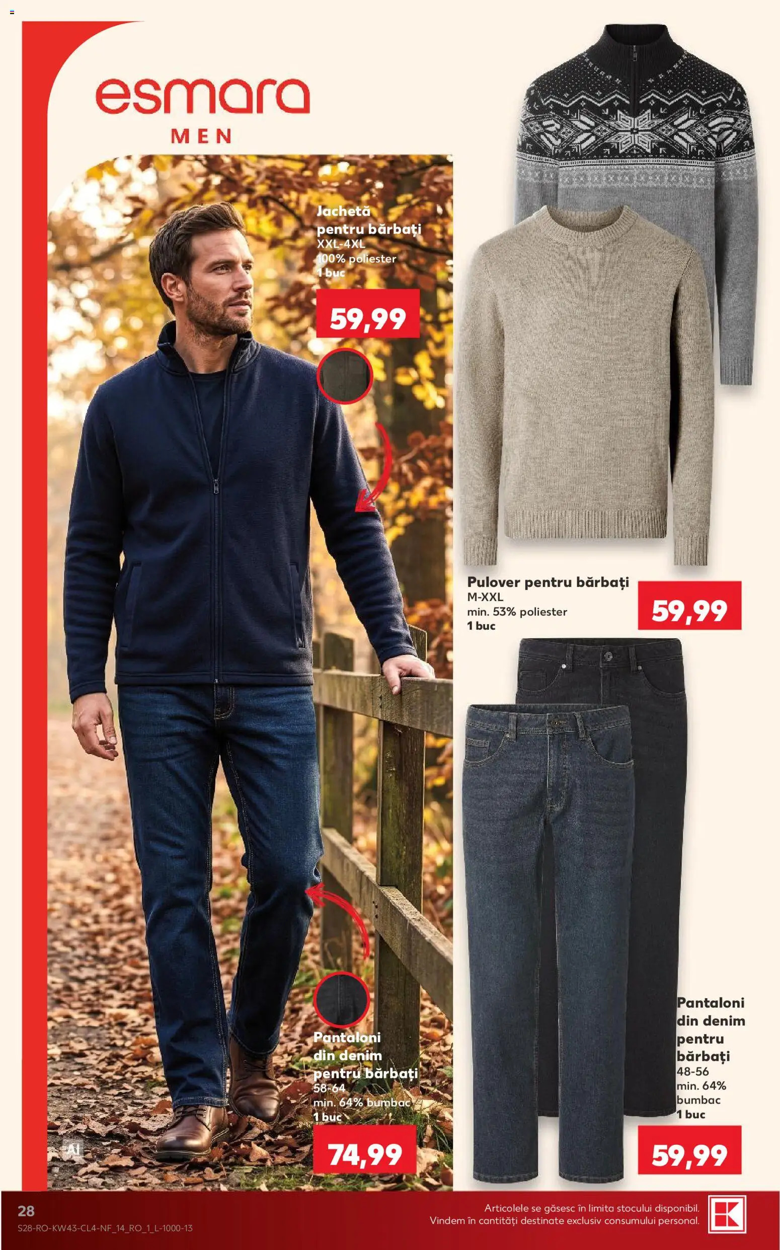 Catalog Kaufland 21 - 26 Octombrie 2026 | Pagina 28 | Produse: Jachetă, Pulover, Pantaloni