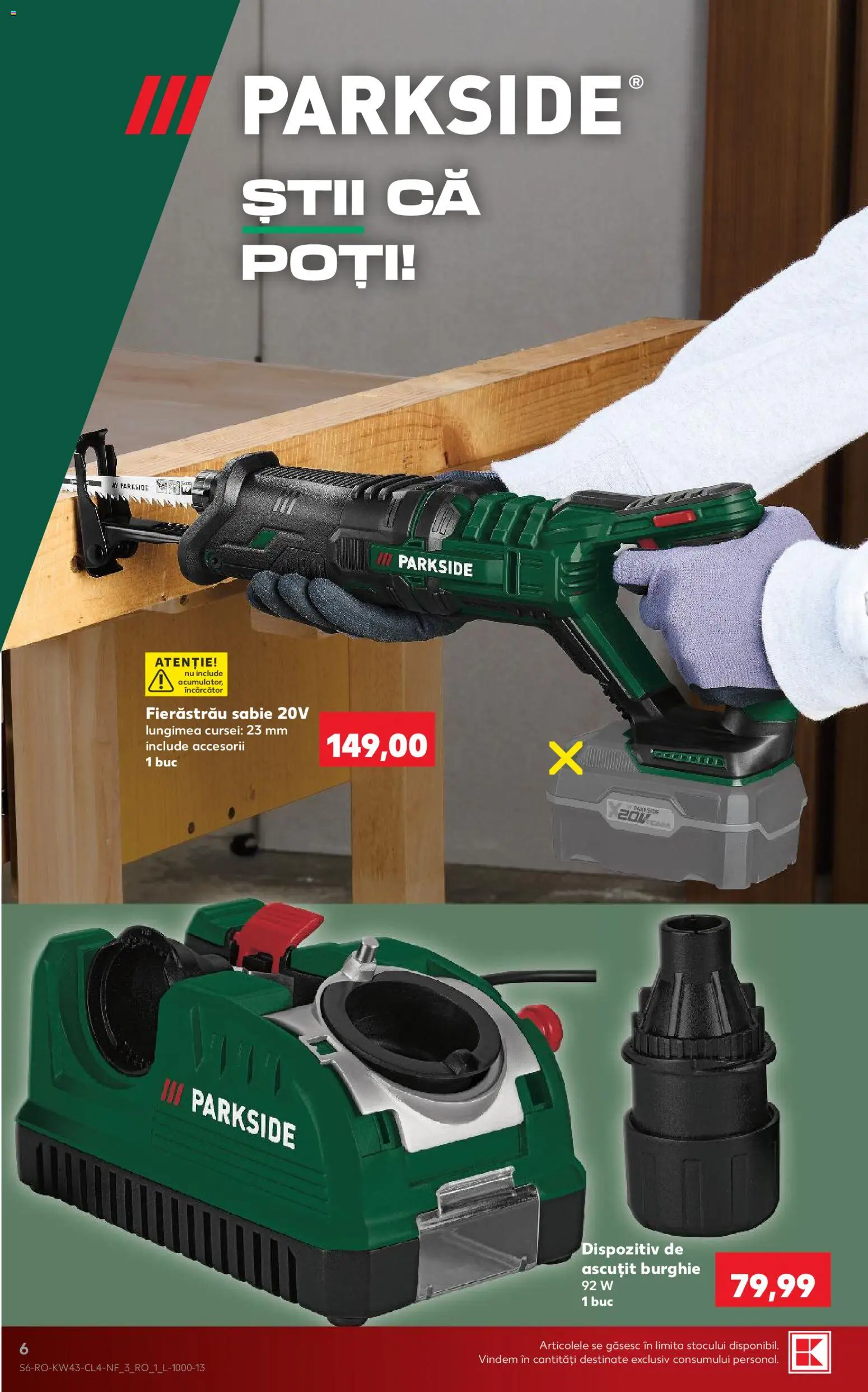 Catalog Kaufland 21 - 26 Octombrie 2026 | Pagina 6 | Produse: Încărcător, Parkside